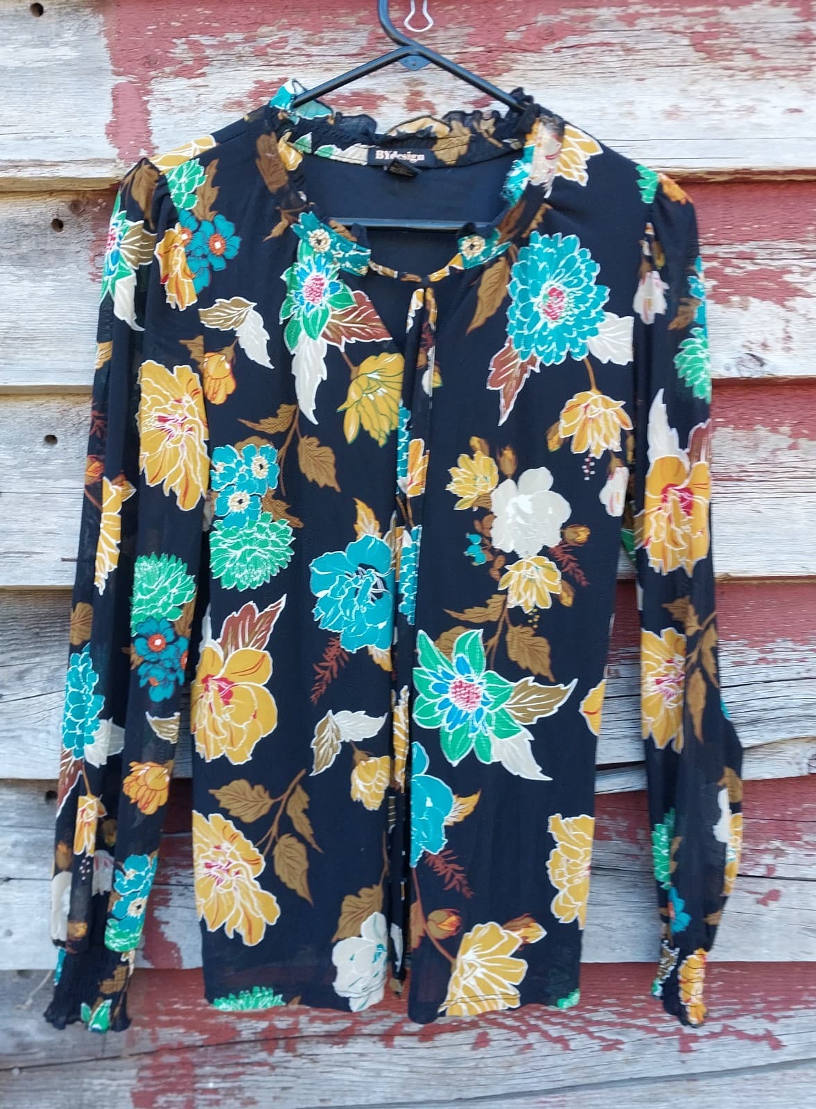 BYdesign Women's Long Sleeve Blouse. Size Small - Image 1