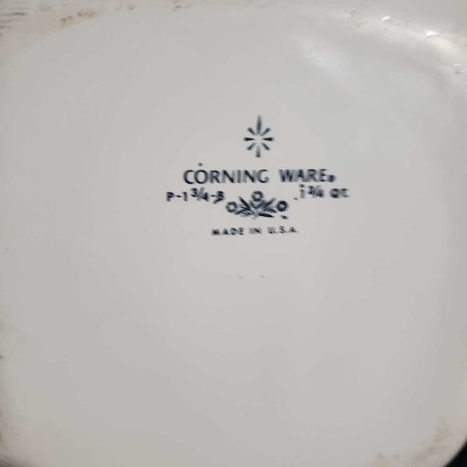 Corning Ware Blue Cornflower 1 3/4 Qt. Casserole No Lid - Thumbnail 3