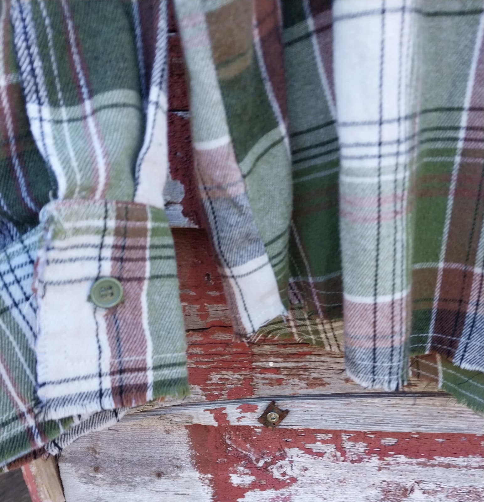 Fashion Nova Womens Everglades Plaid Shirt Green Button Down Oversized Large - Thumbnail 2