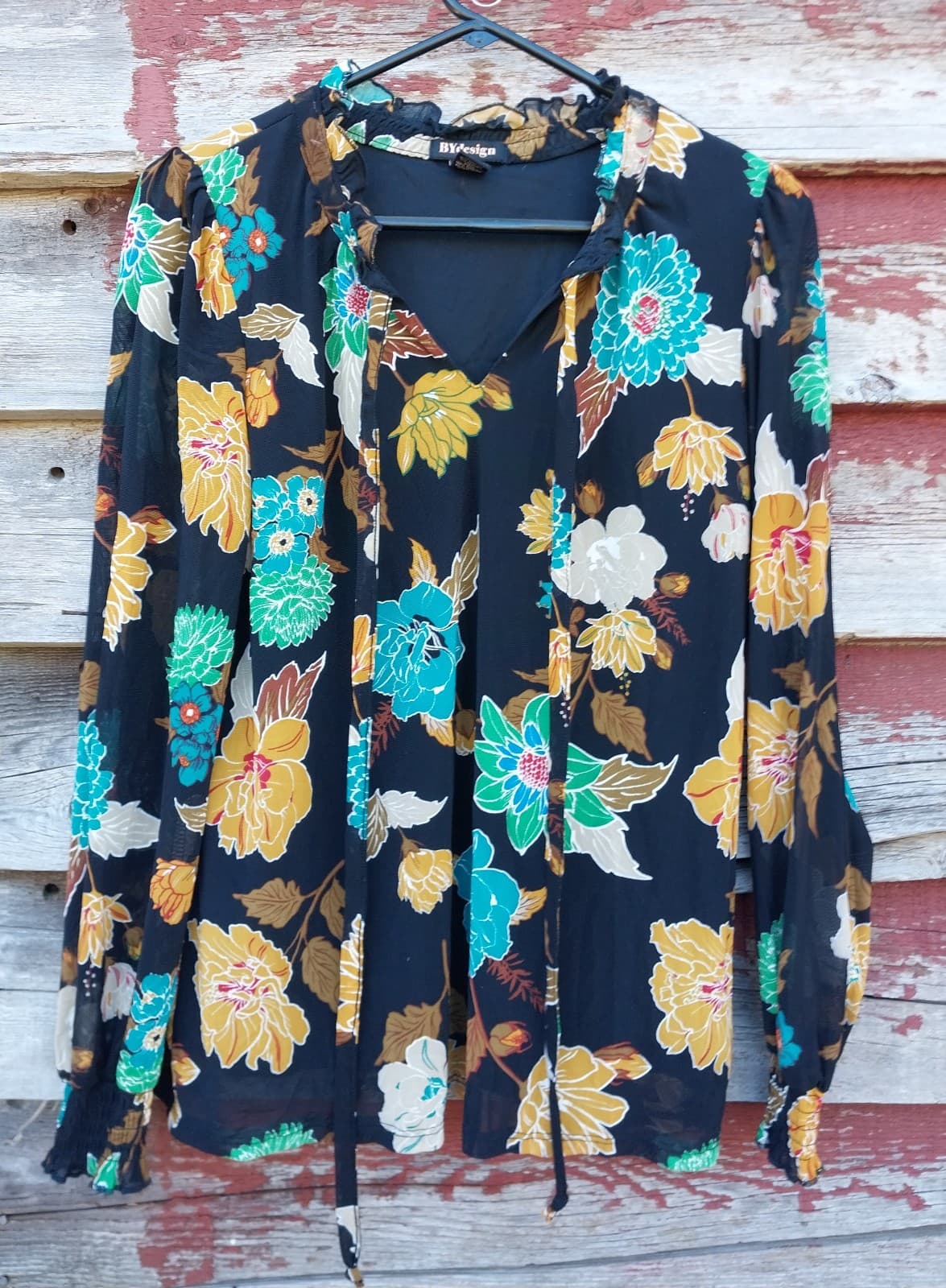 BYdesign Women's Long Sleeve Blouse. Size Small - Thumbnail 2