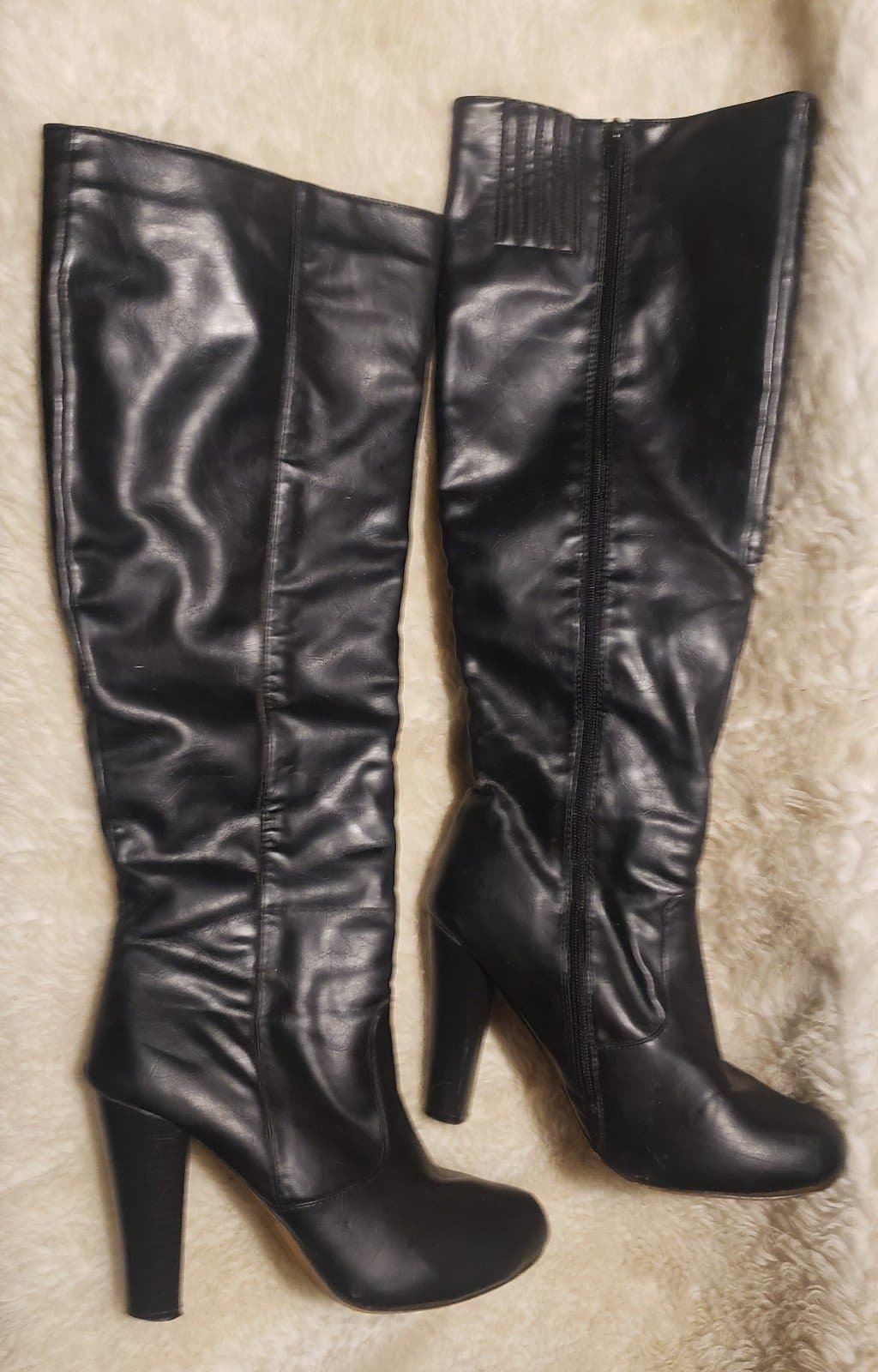 Black Over the Knee Boots - Image 1