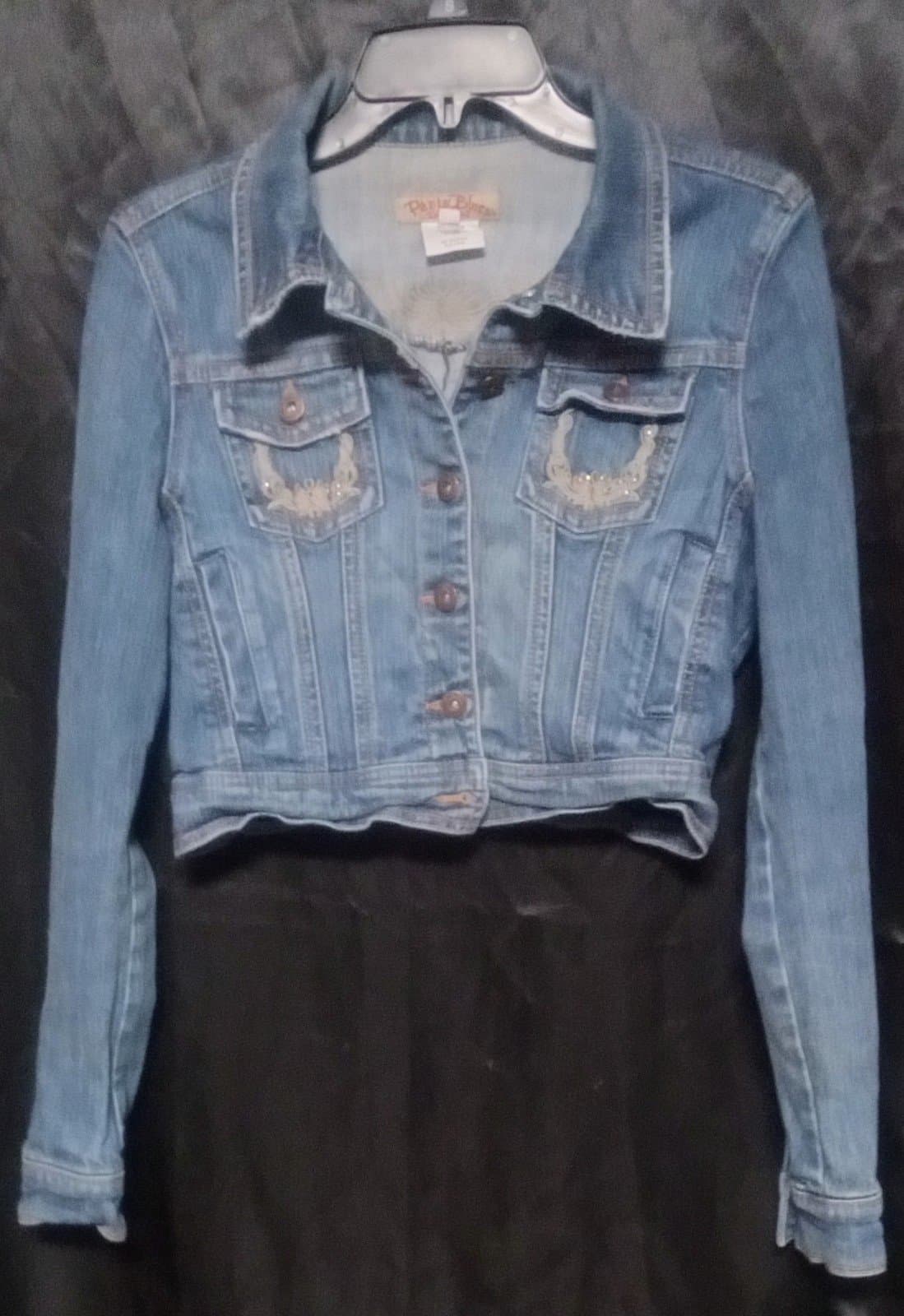Paris Blues Women's Vintage Blue Jean Jacket With Embellishment - Image 1