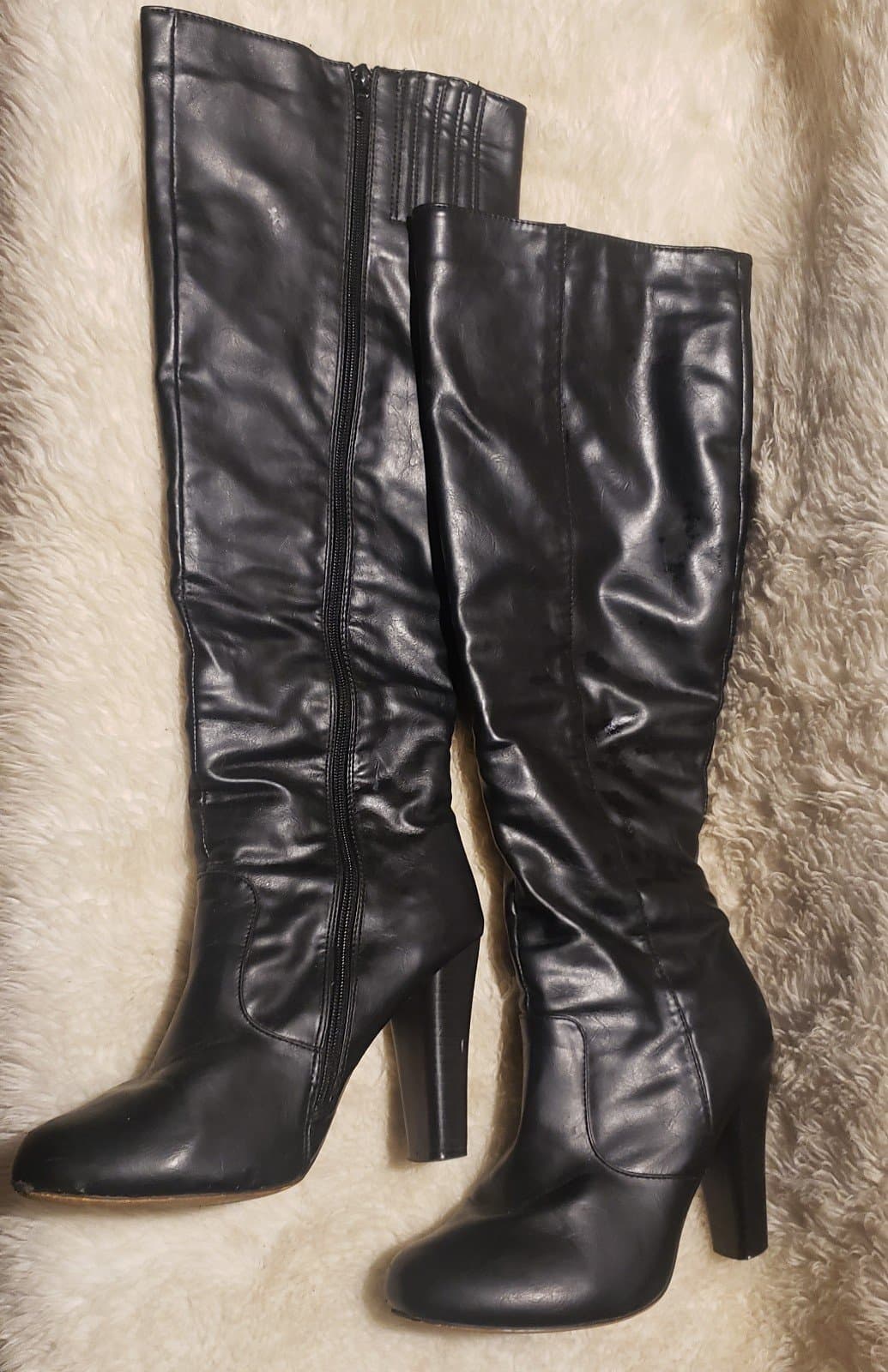Black Over the Knee Boots - Thumbnail 3