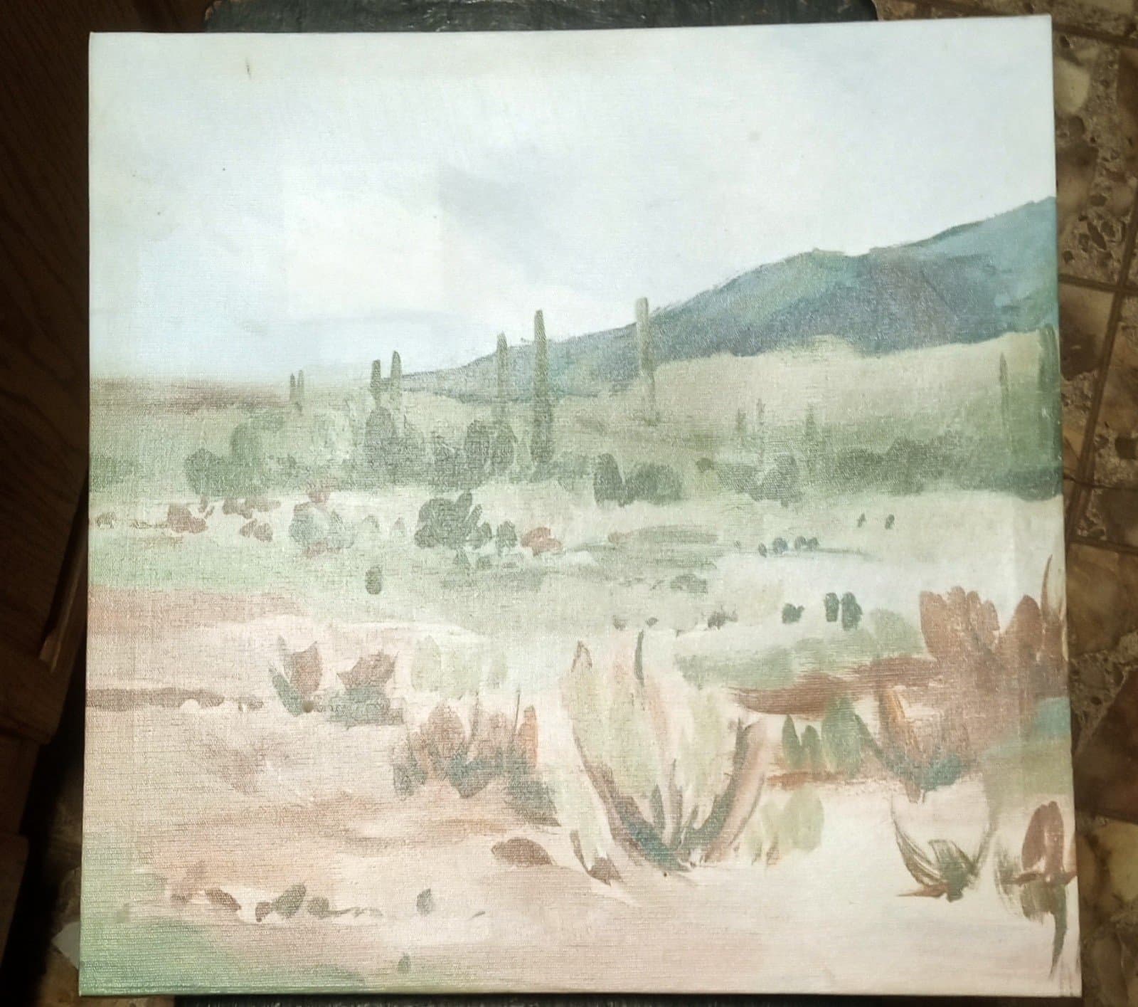 Seeking Peace Collection Painting On Canvas . 12"x12" - Image 1