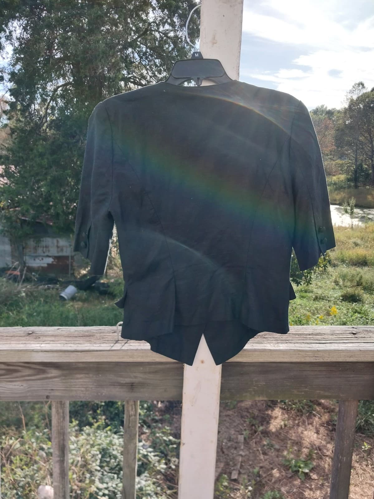 Donna Morgan Black Short Sleeve Top. Size 8 - Thumbnail 5