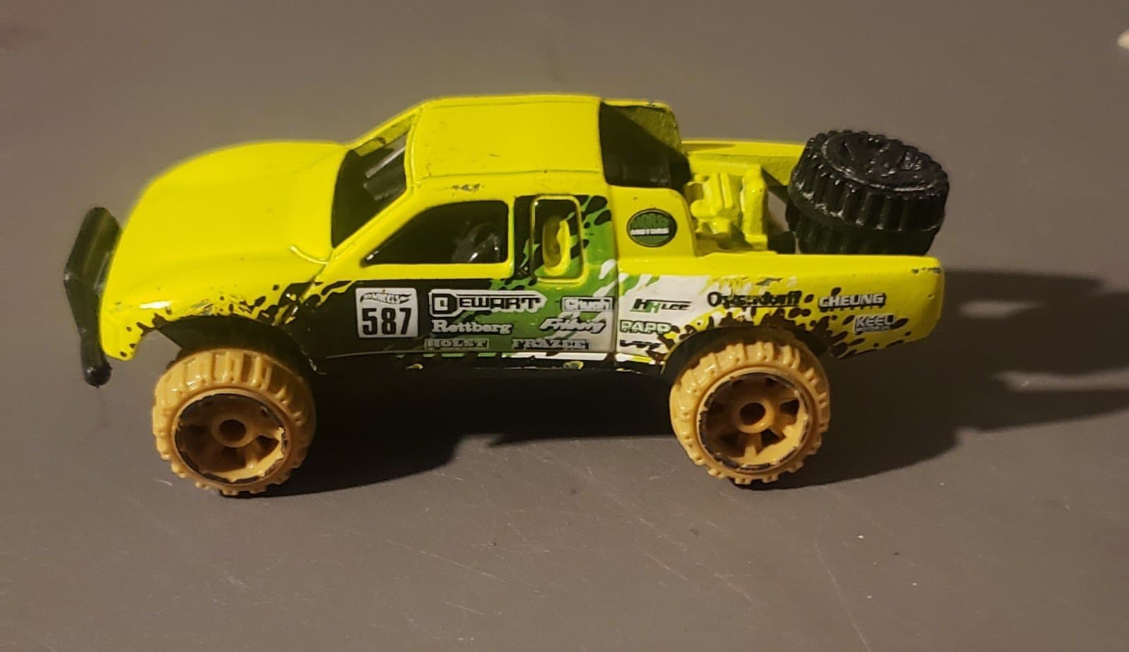 Mattel Hot Wheels 2003 Yellow Die Cast Model Metal Pick-Up Truck - Image 1