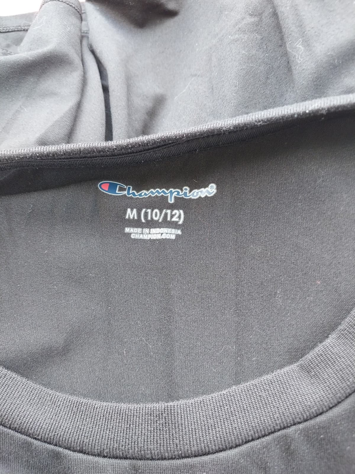 Champion Girls Black T-Shirt. Size Medium (10/12) - Thumbnail 3