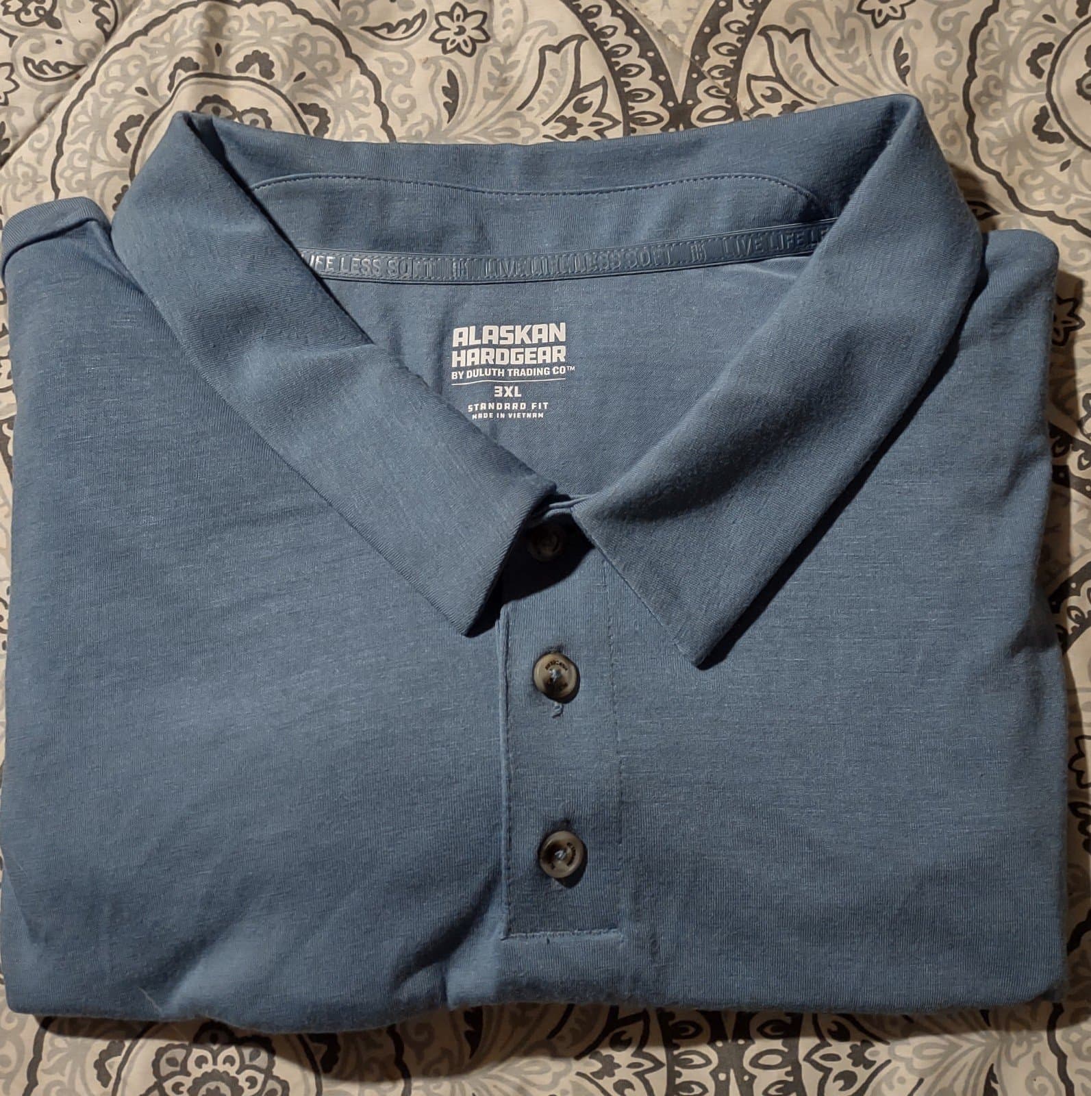 Alaskan Hardgear Duluth Trading Co. Mens Blue Polo Shirt Short Sleeve - Image 1