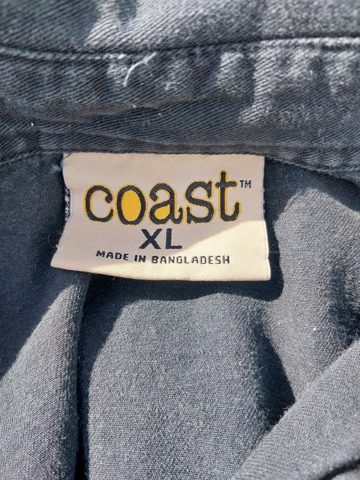 Coast Mens Ride It Like You Stole It. Motorcycle Acid Washed Denim Biker Shirt. - Thumbnail 3