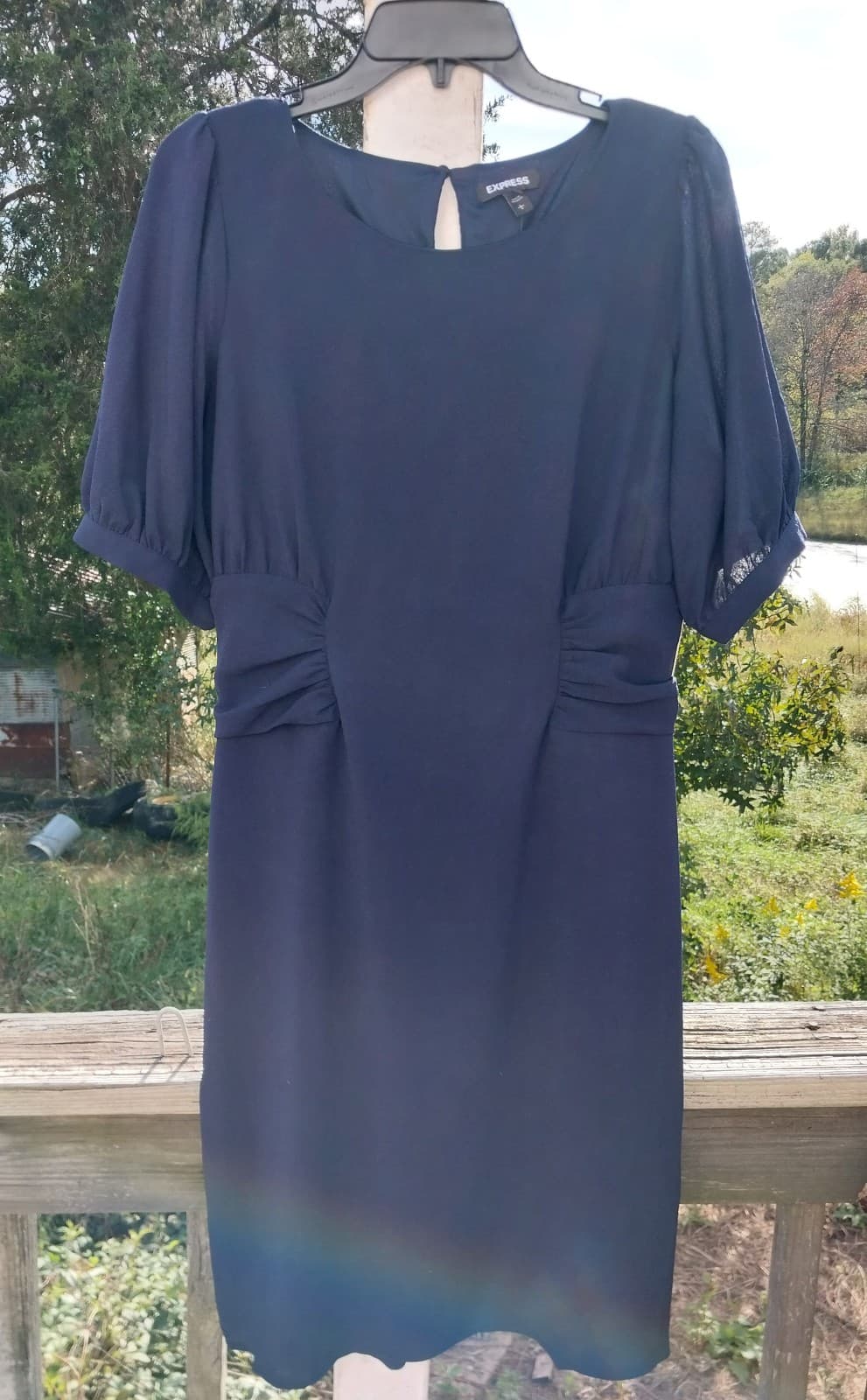 Express New Navy Blue Dress. Size Large - Thumbnail 2