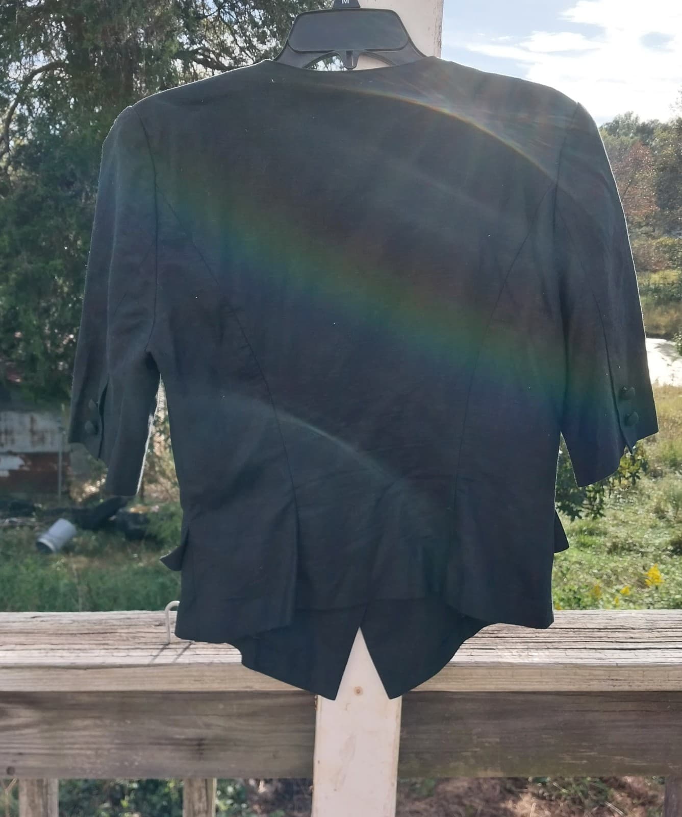 Donna Morgan Black Short Sleeve Top. Size 8 - Thumbnail 3