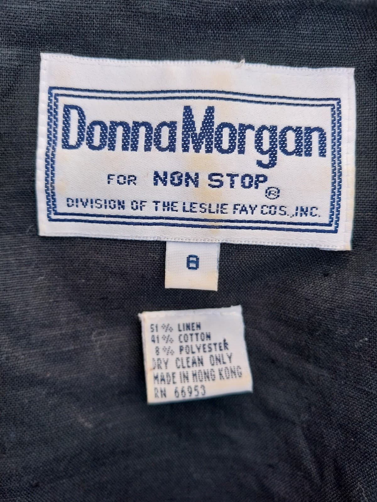 Donna Morgan Black Short Sleeve Top. Size 8 - Thumbnail 4