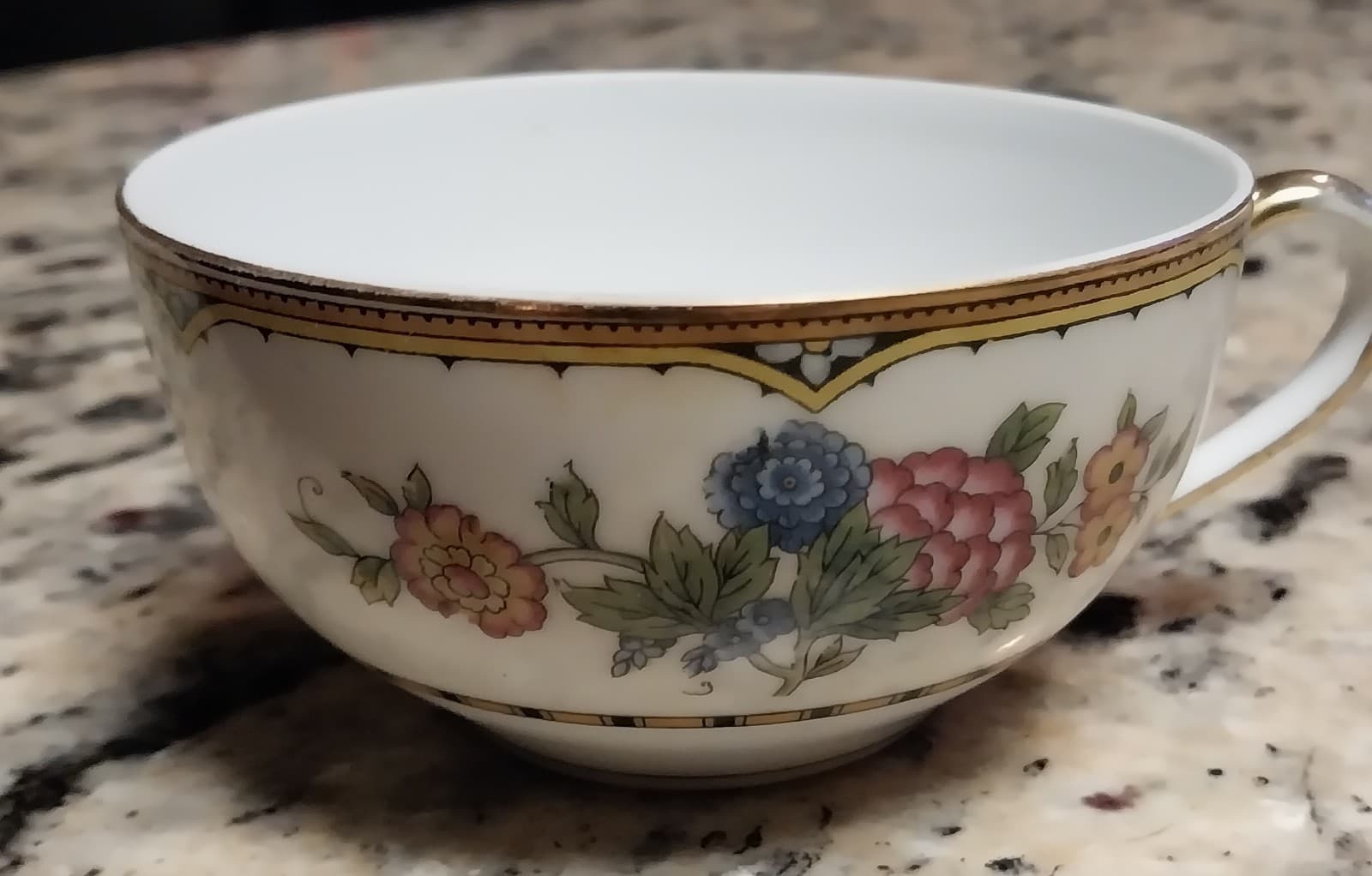 Vintage Noritake - The Magenta - Bone China Floral Tea Cup Gold Trim-Replacement - Thumbnail 2