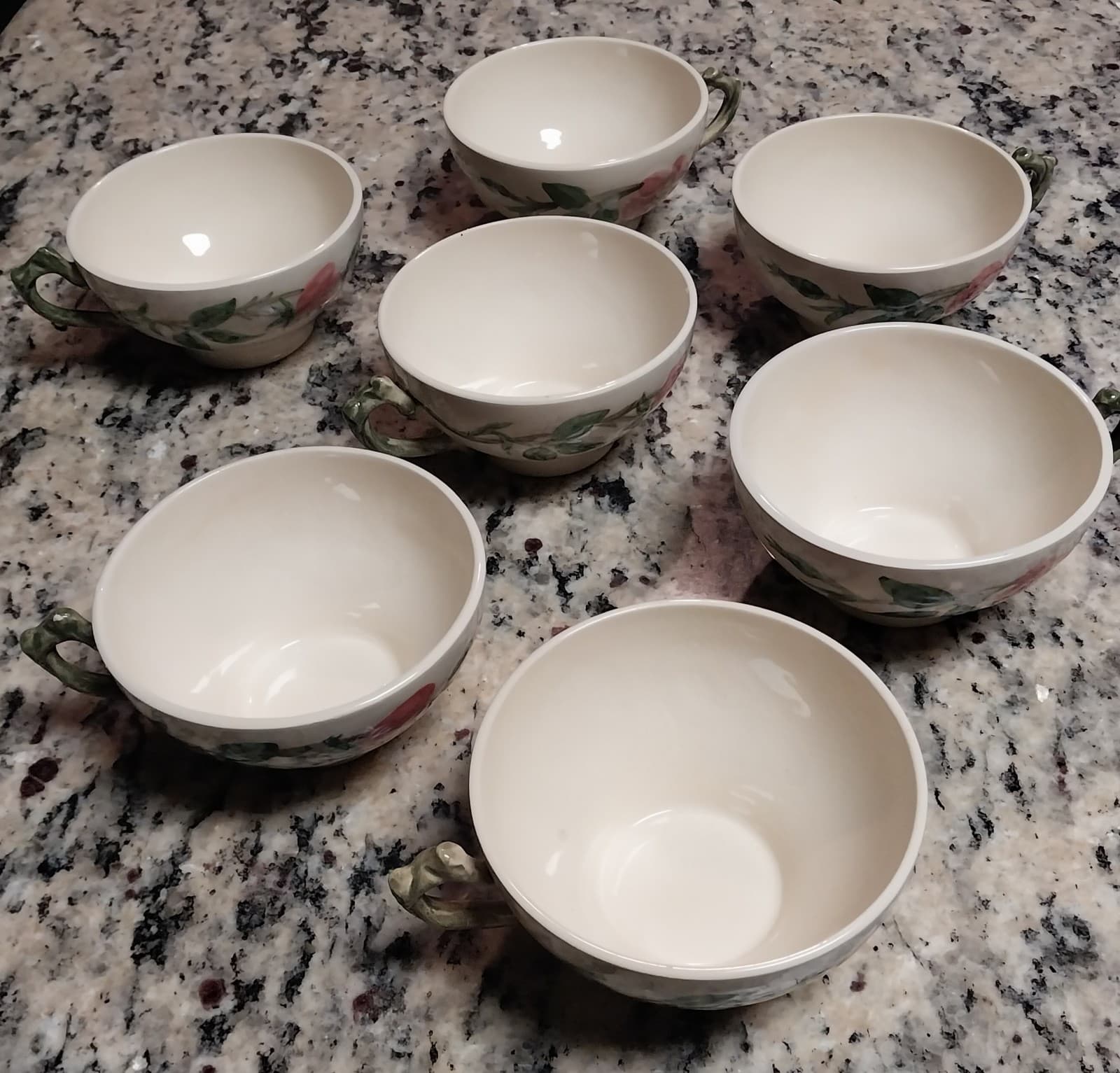 7 Franciscian Desert Rose Tea Cups. - Thumbnail 9