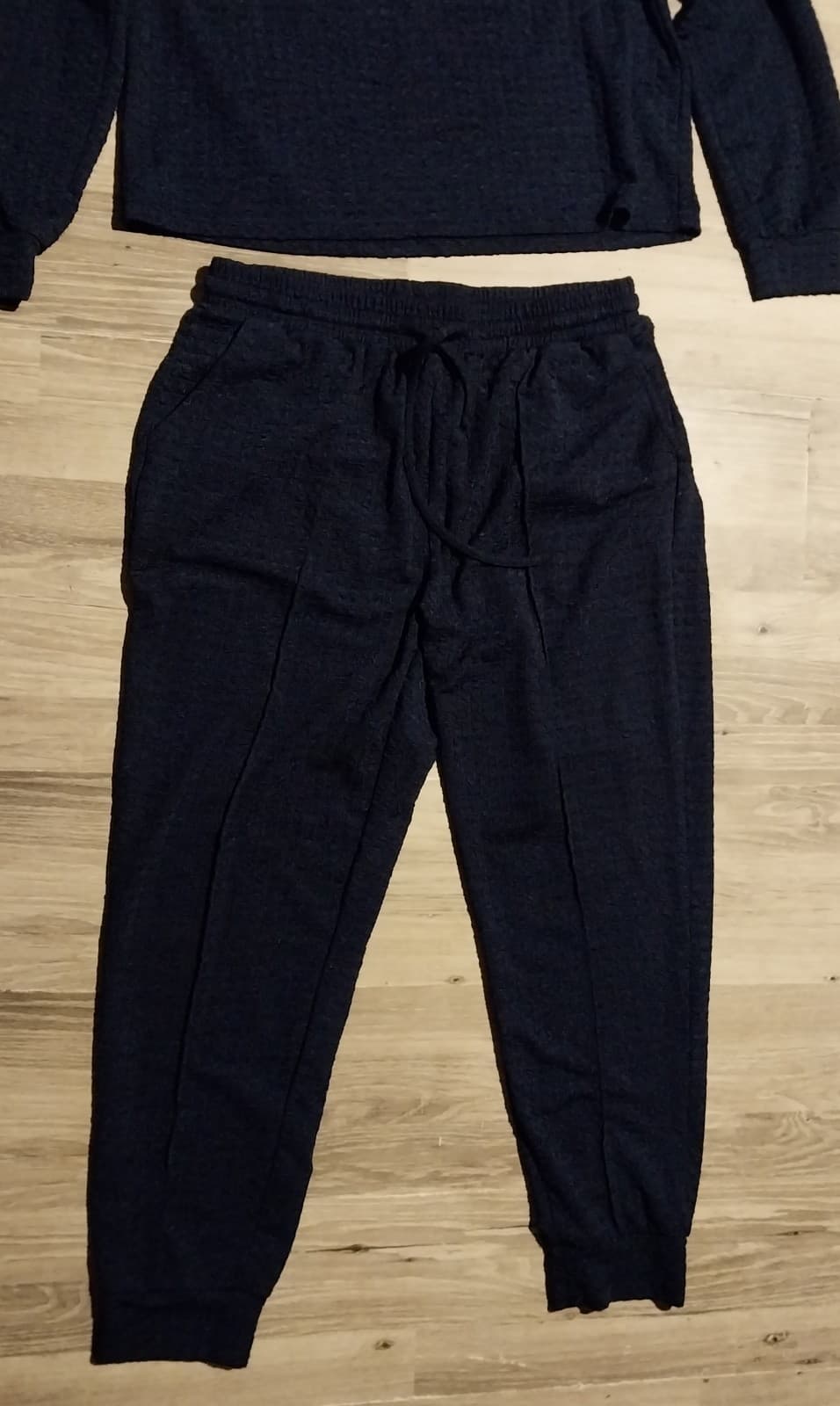 2 Piece Navy Blue Pajama Set - Thumbnail 4