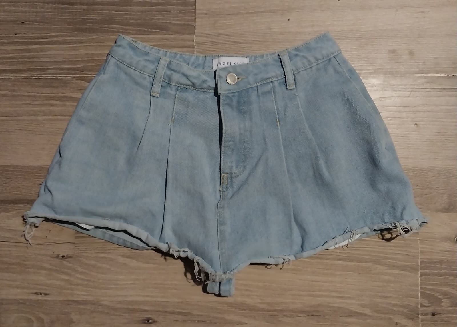 Angel Kiss Juniors Denim Pleated Mini Skorts. Junior Size 2. Waist 25" - Image 1