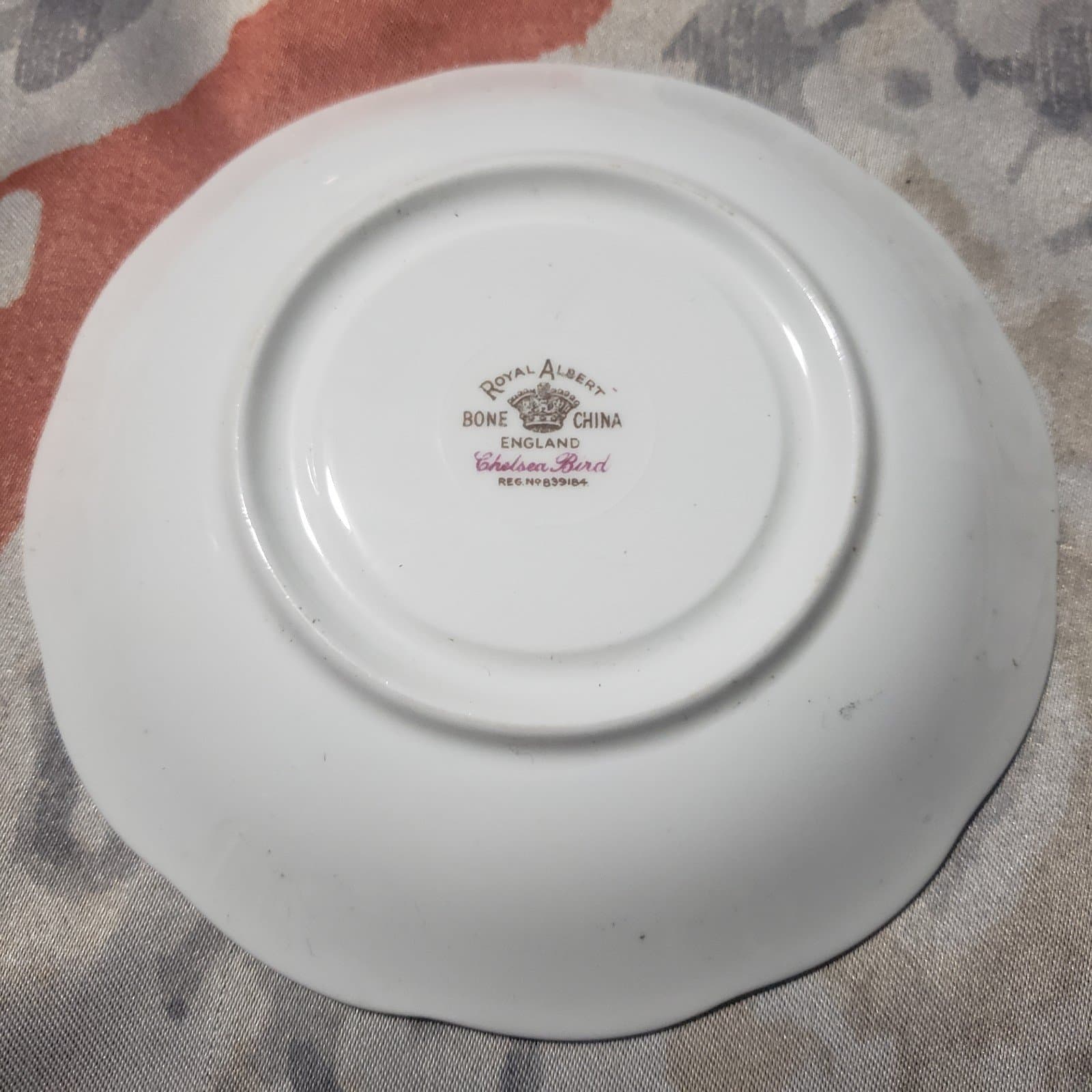 Royal Albert Chelsea Bird, Blue, Orphaned Saucer, Replacement Saucer - Thumbnail 2