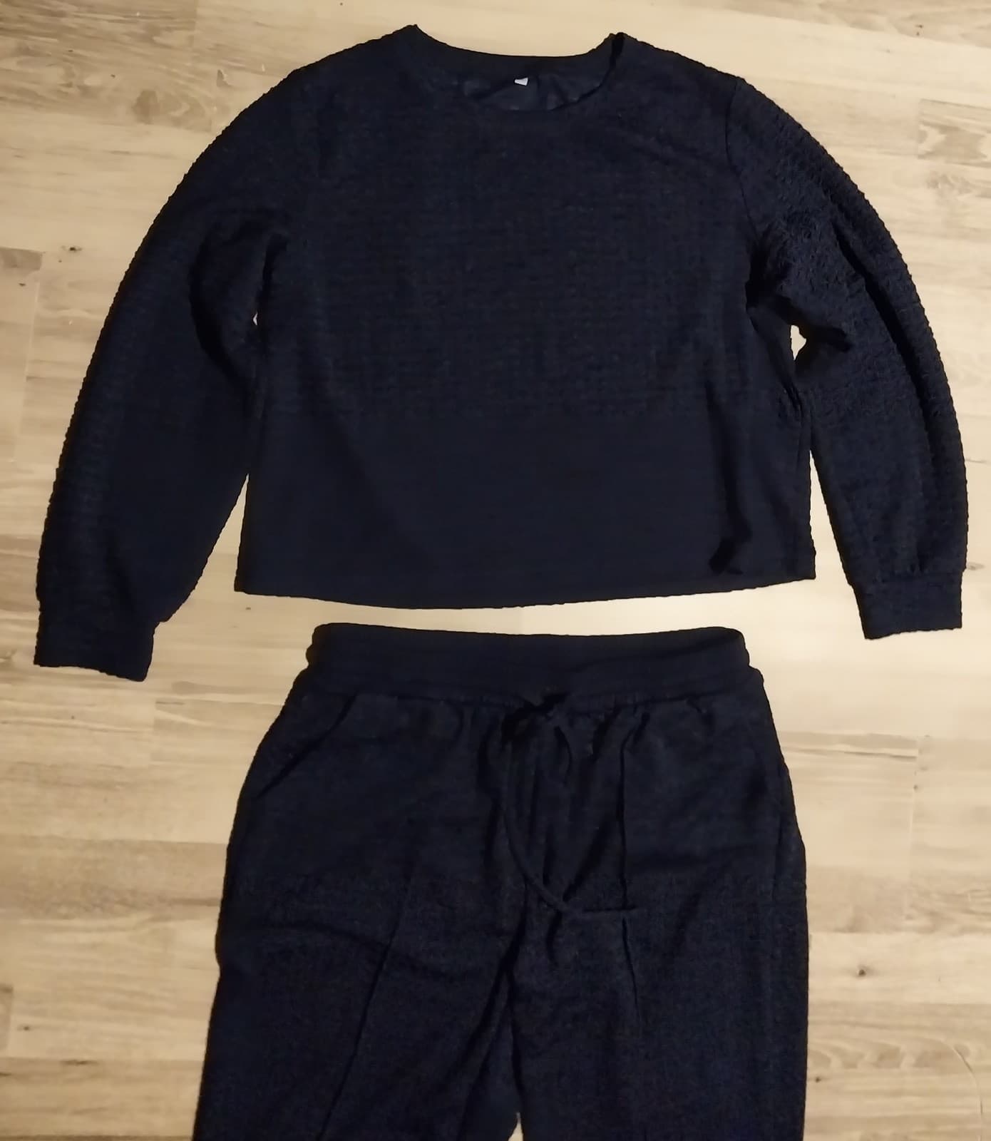 2 Piece Navy Blue Pajama Set - Thumbnail 2