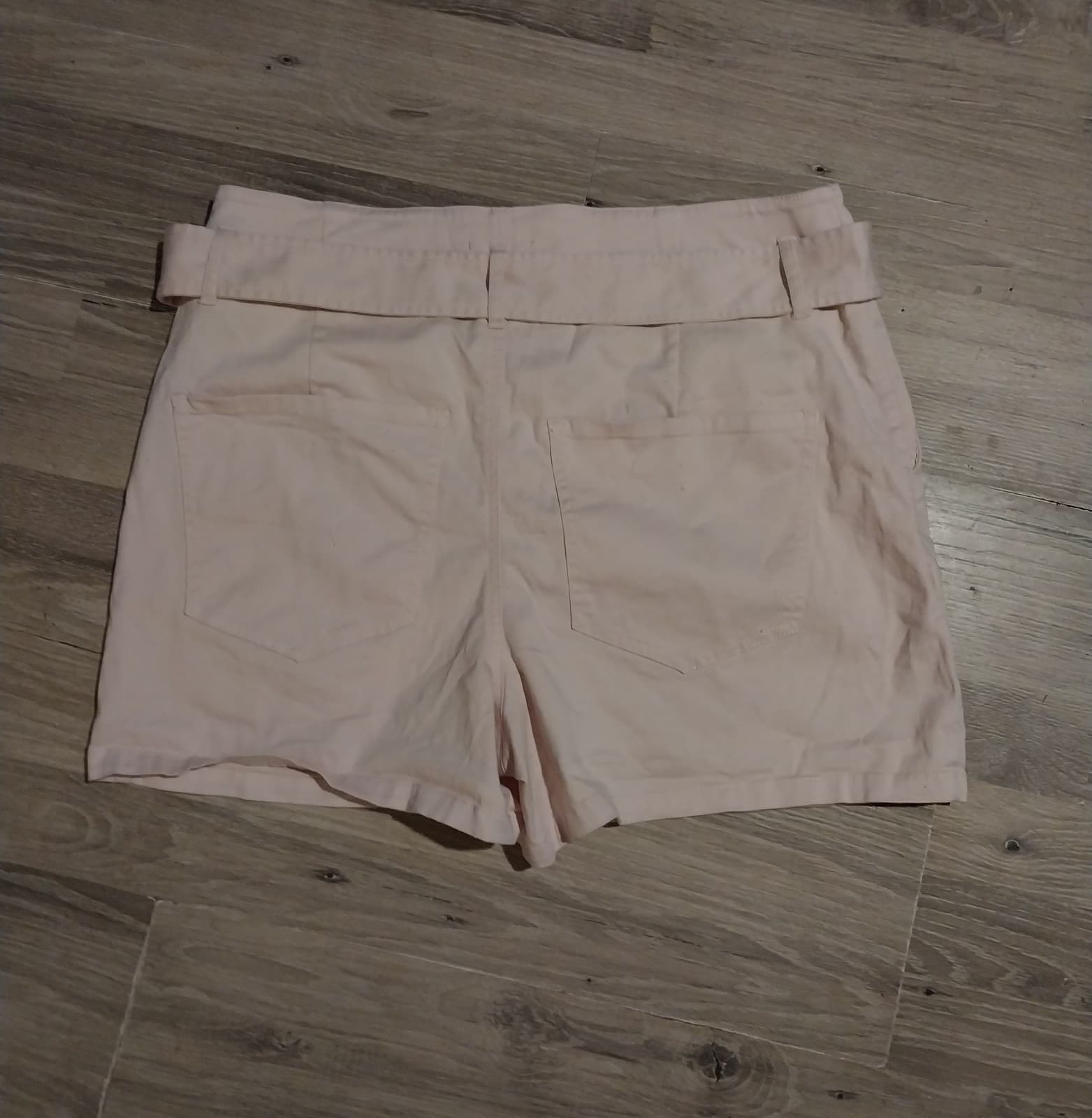 Express Womens Extreme High Rise Flat Front Belt Light Pink Shorts Size 12 - Thumbnail 6