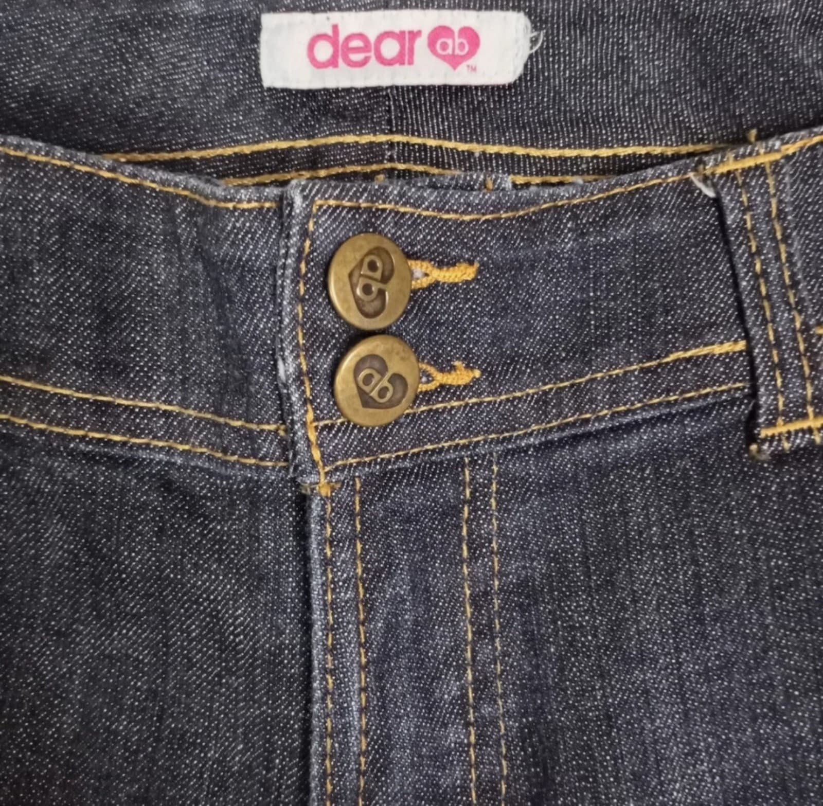 Dear Ab Jeans Women's Size 12 Flare Leg Dark Wash Thick Denim Western Cowgirl - Thumbnail 5