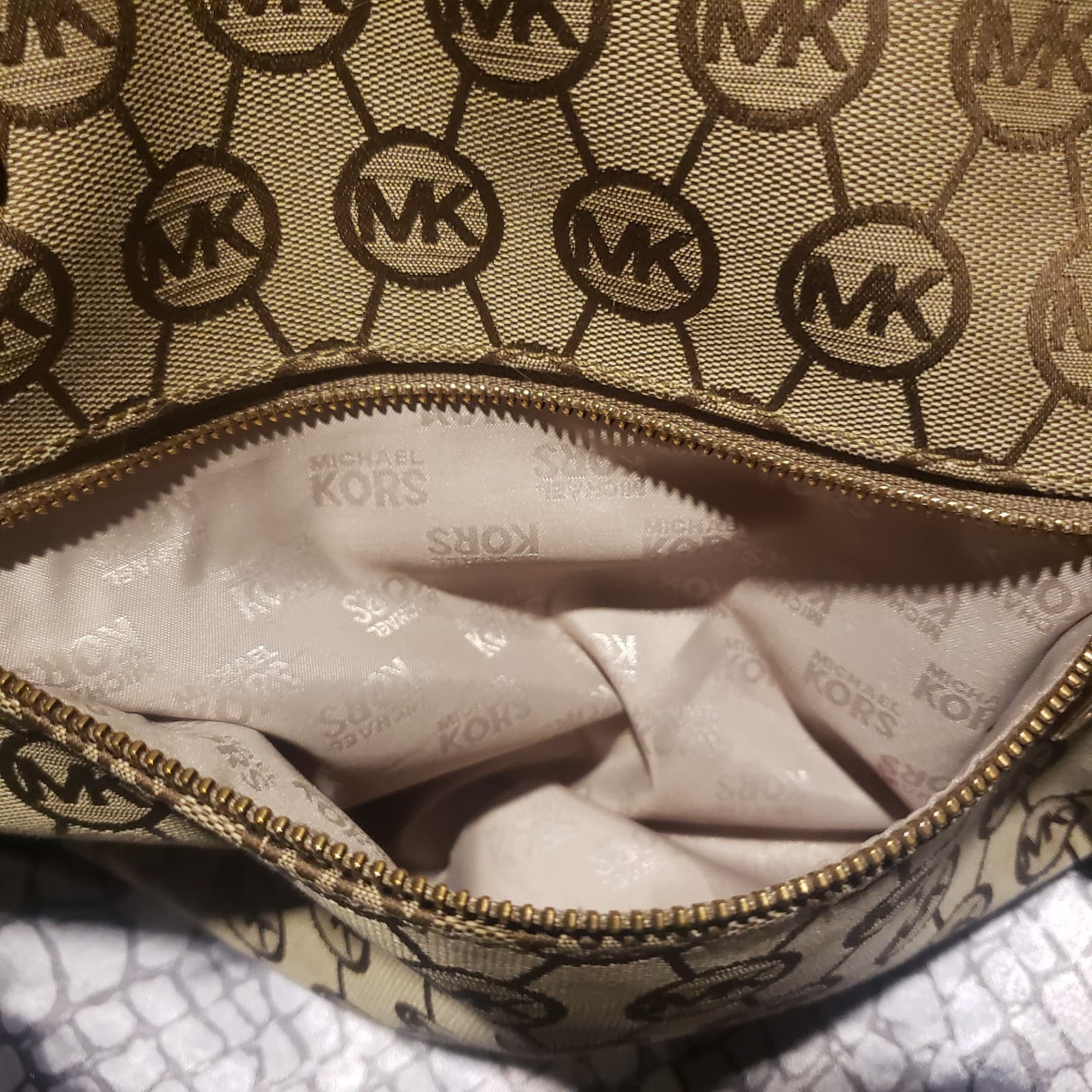 Michael Kors Handbag. Monogrammed Purse. Previously loved - Thumbnail 2