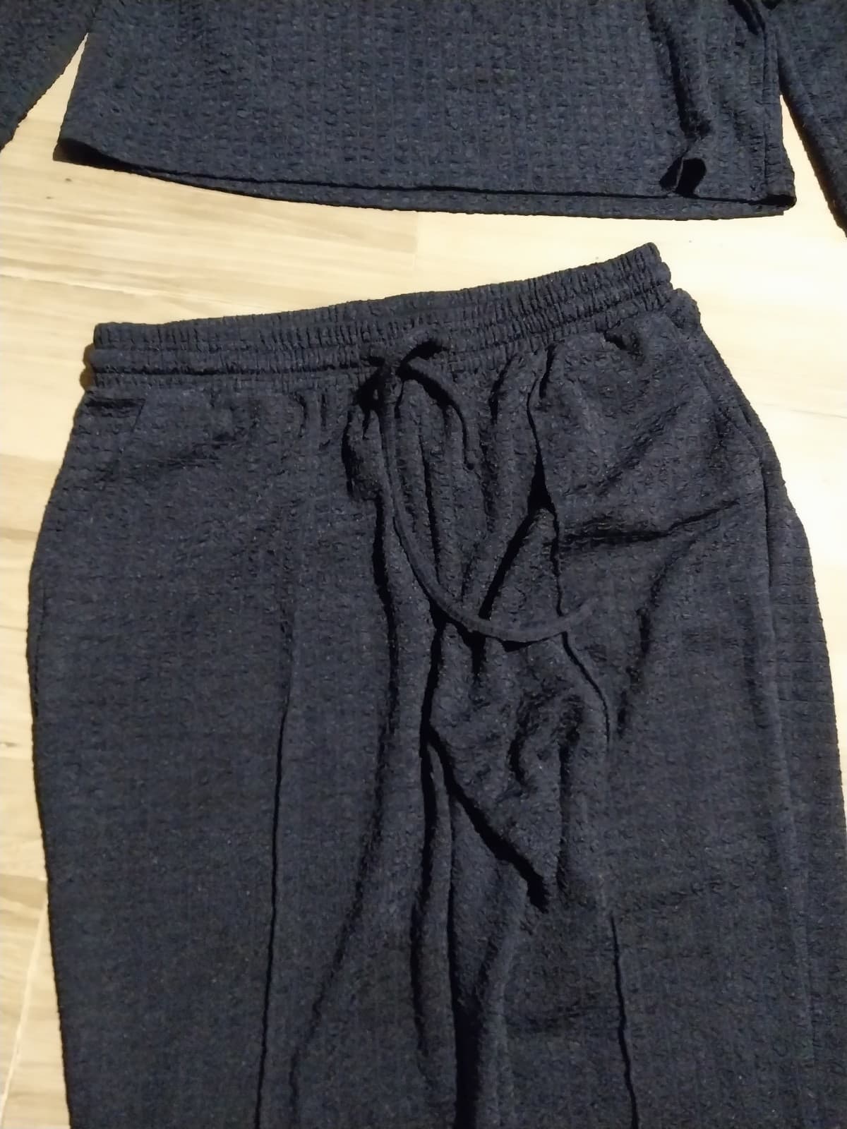 2 Piece Navy Blue Pajama Set - Thumbnail 5