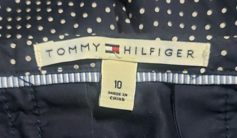 Tommy Hilfiger Pleated Polka Dot Navy Blue Skirt. Size 10 - Thumbnail 3