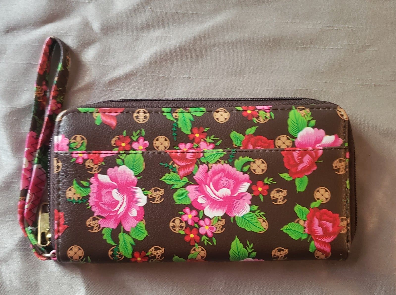 PARIS B FLORAL ZIP AROUND WALLET/WRISTLET - Image 1