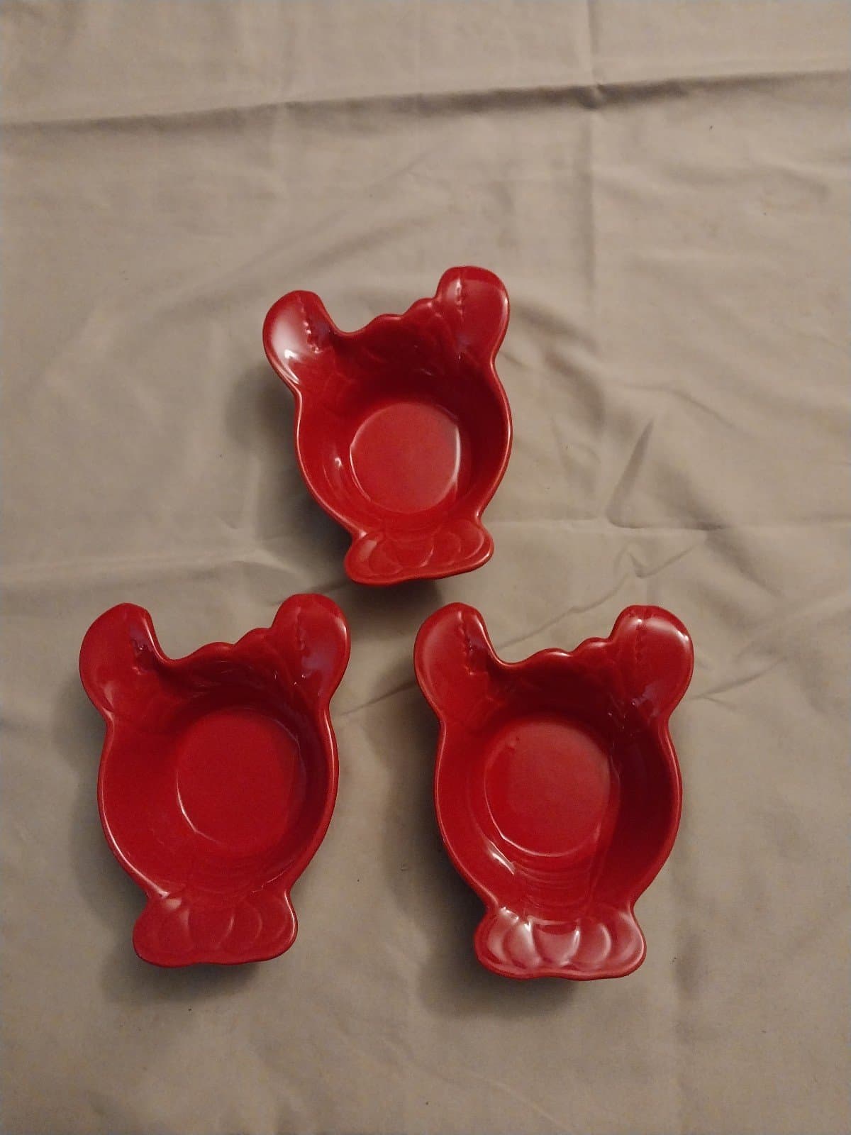 3 Chantal Ceramic Lobster Ramekin Butter Dishes - Image 1