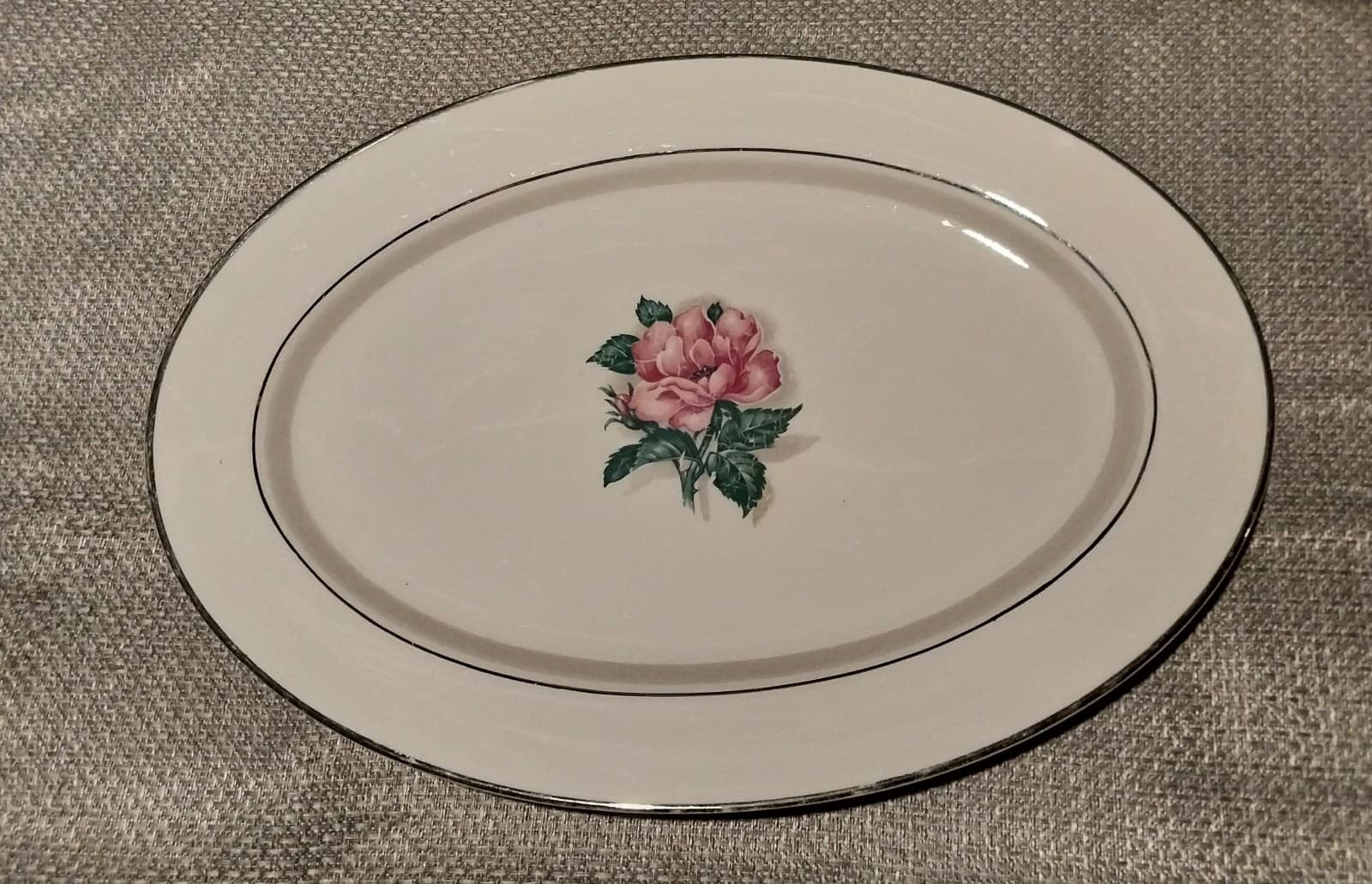 Royal Jackson Fine China. Large Serving Platter Margret Rose Pattern - Image 1