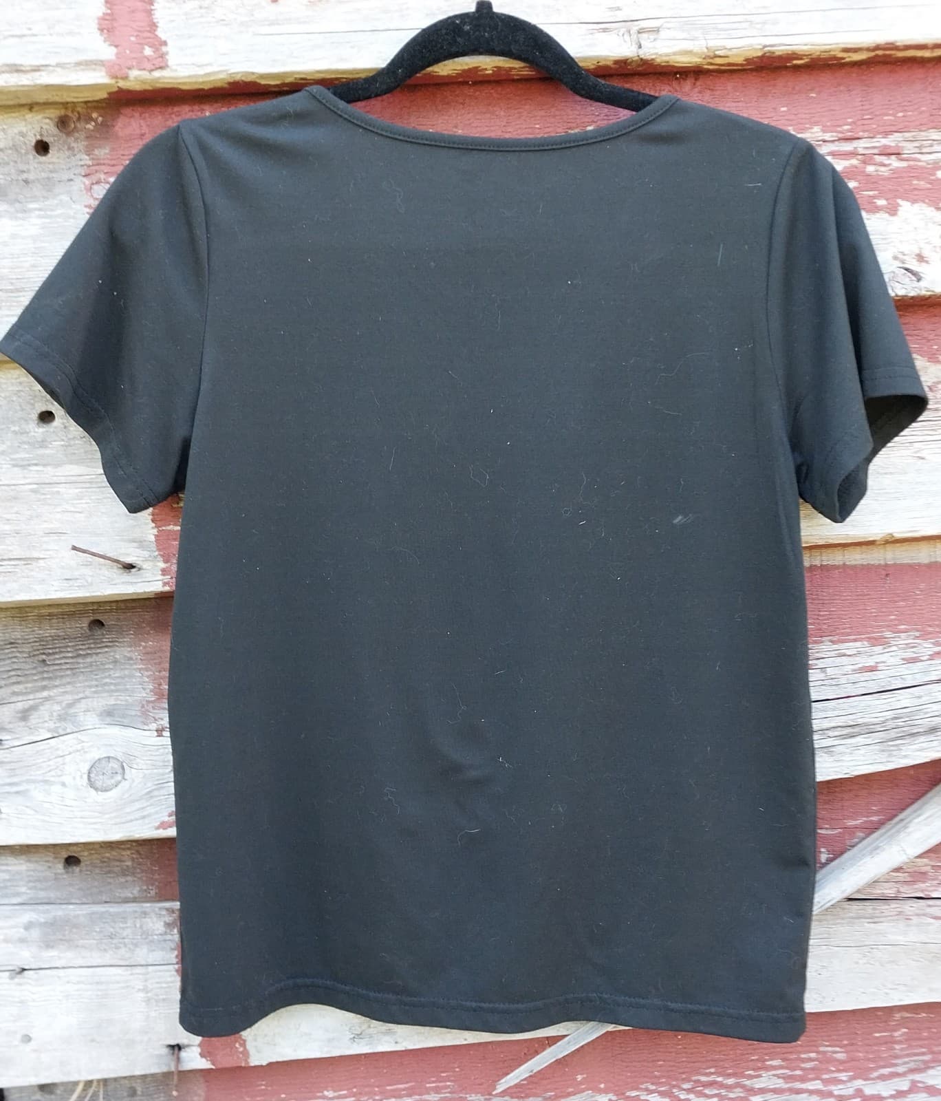 Shein "Vamperella" Black & Red is a V Neck shirt. Size Medium. Never Worn - Thumbnail 2