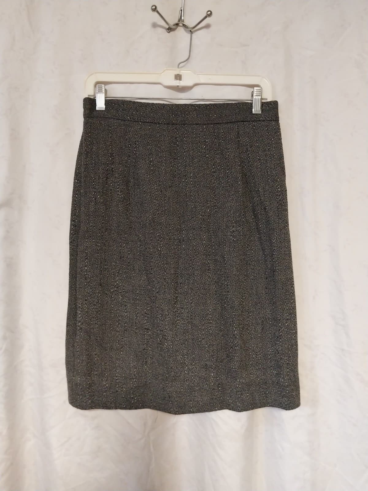 Dani Max. Women's Dark Grey Jacket Blazer & Skirt Button Up Long Sleeve - Thumbnail 4