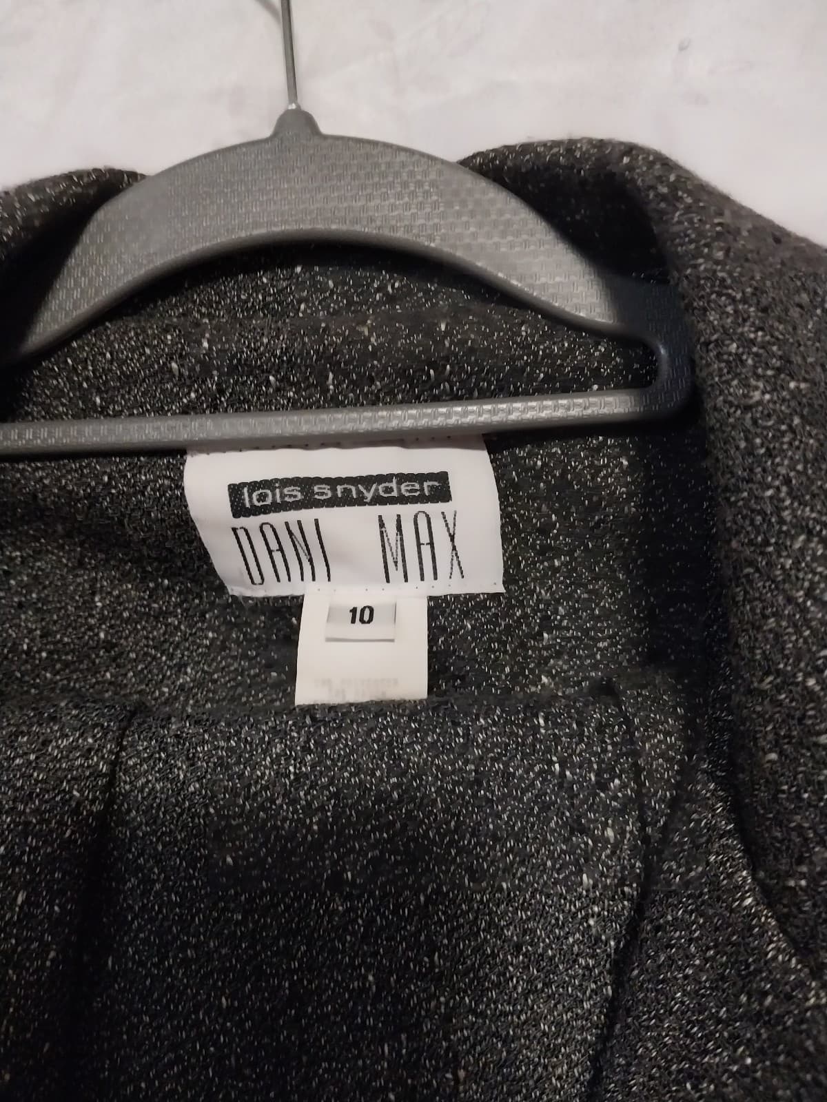 Dani Max. Women's Dark Grey Jacket Blazer & Skirt Button Up Long Sleeve - Thumbnail 7