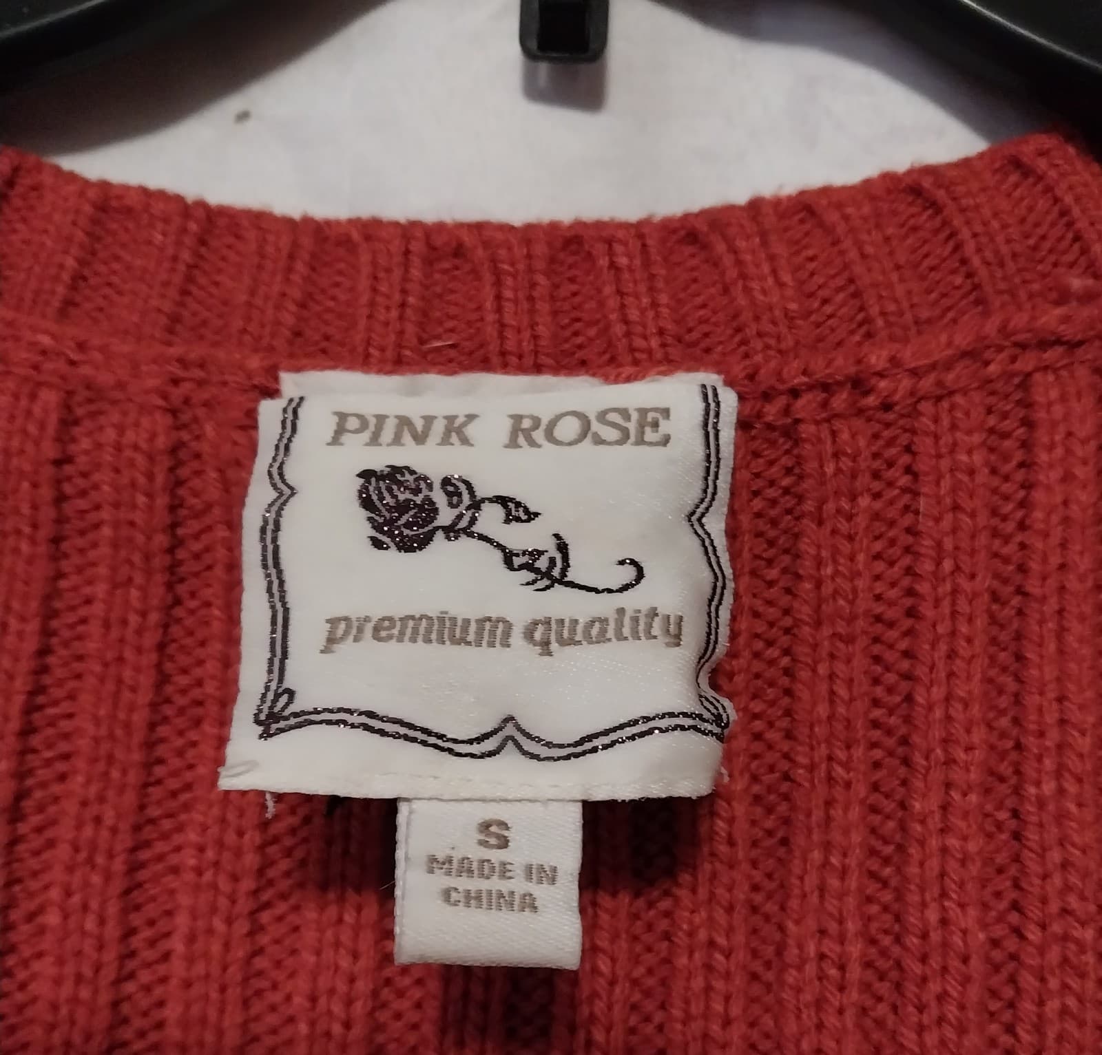 Pink Rose Women’s Red Short Sleeve Sweater Dress Size Small - Thumbnail 2