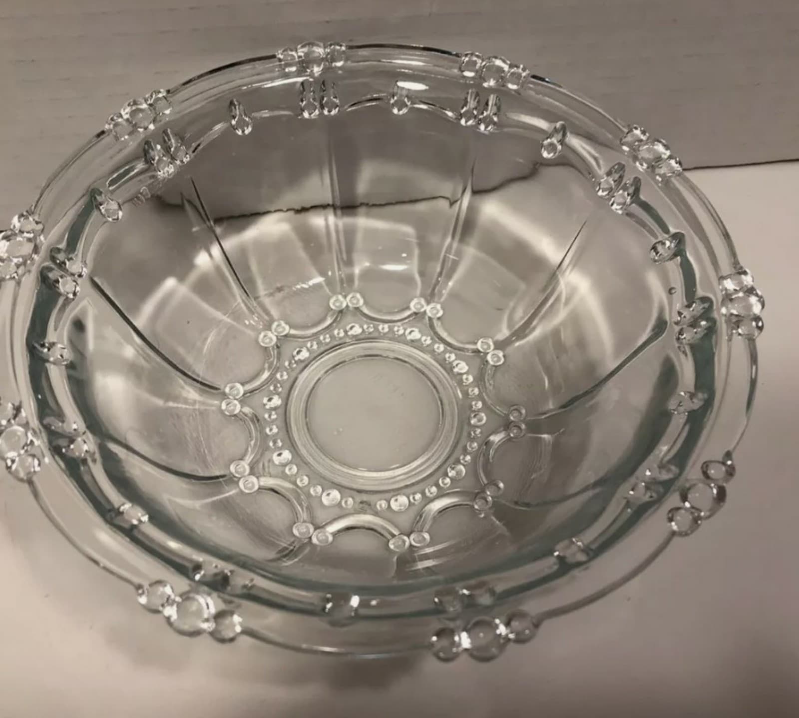 Vintage KIG Indonesia Pearl Glass Candy Dish - Thumbnail 2