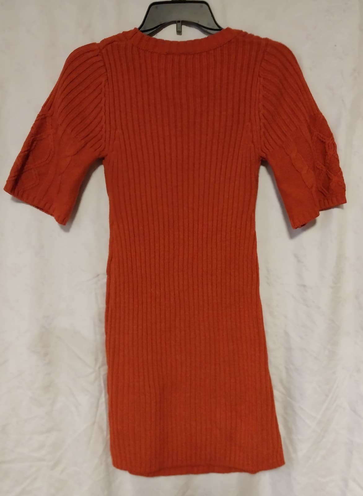Pink Rose Women’s Red Short Sleeve Sweater Dress Size Small - Thumbnail 3