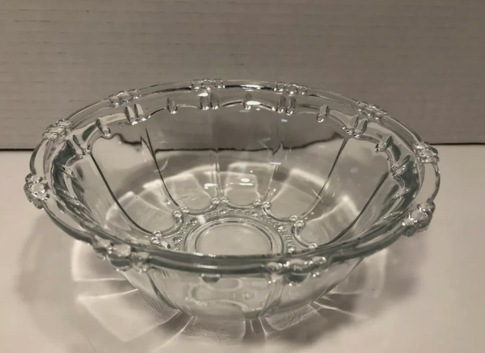 Vintage KIG Indonesia Pearl Glass Candy Dish - Image 1