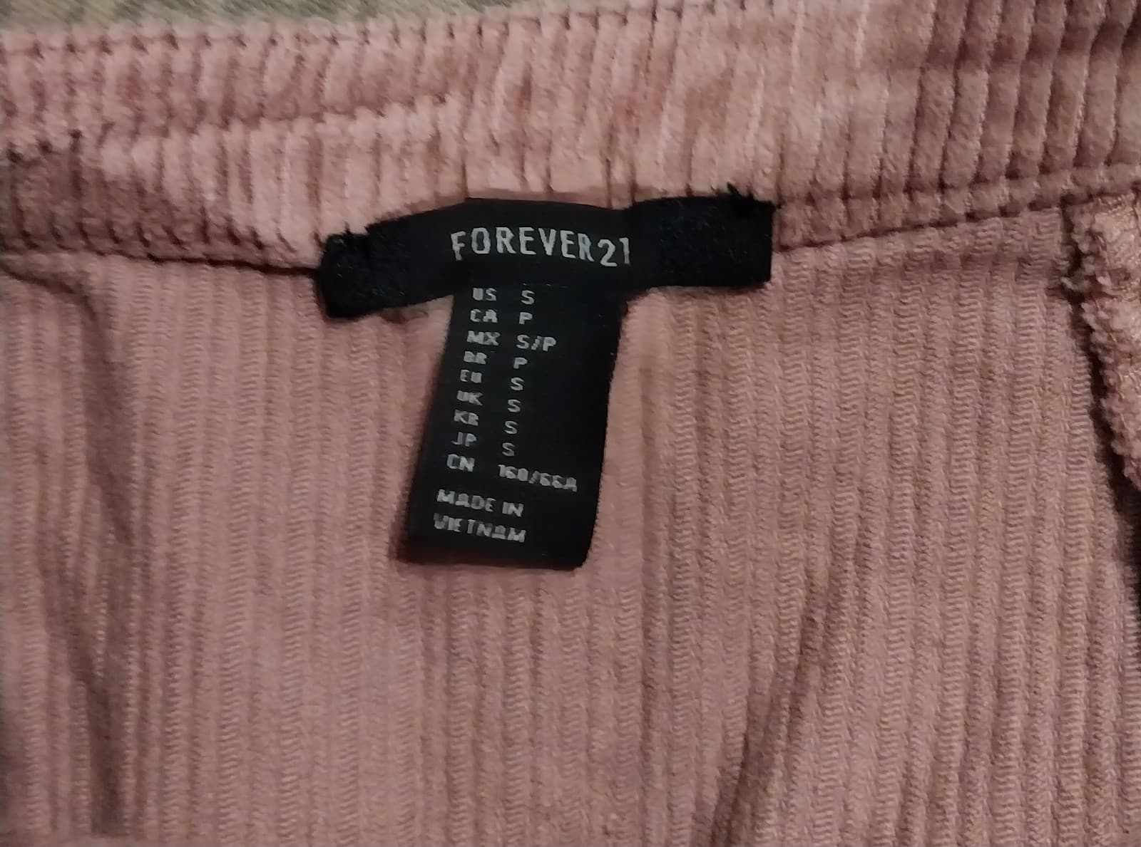 Forever 21 Women’s Button Down Corduroy Mini Skirt Dusty Rose Size Small - Thumbnail 3