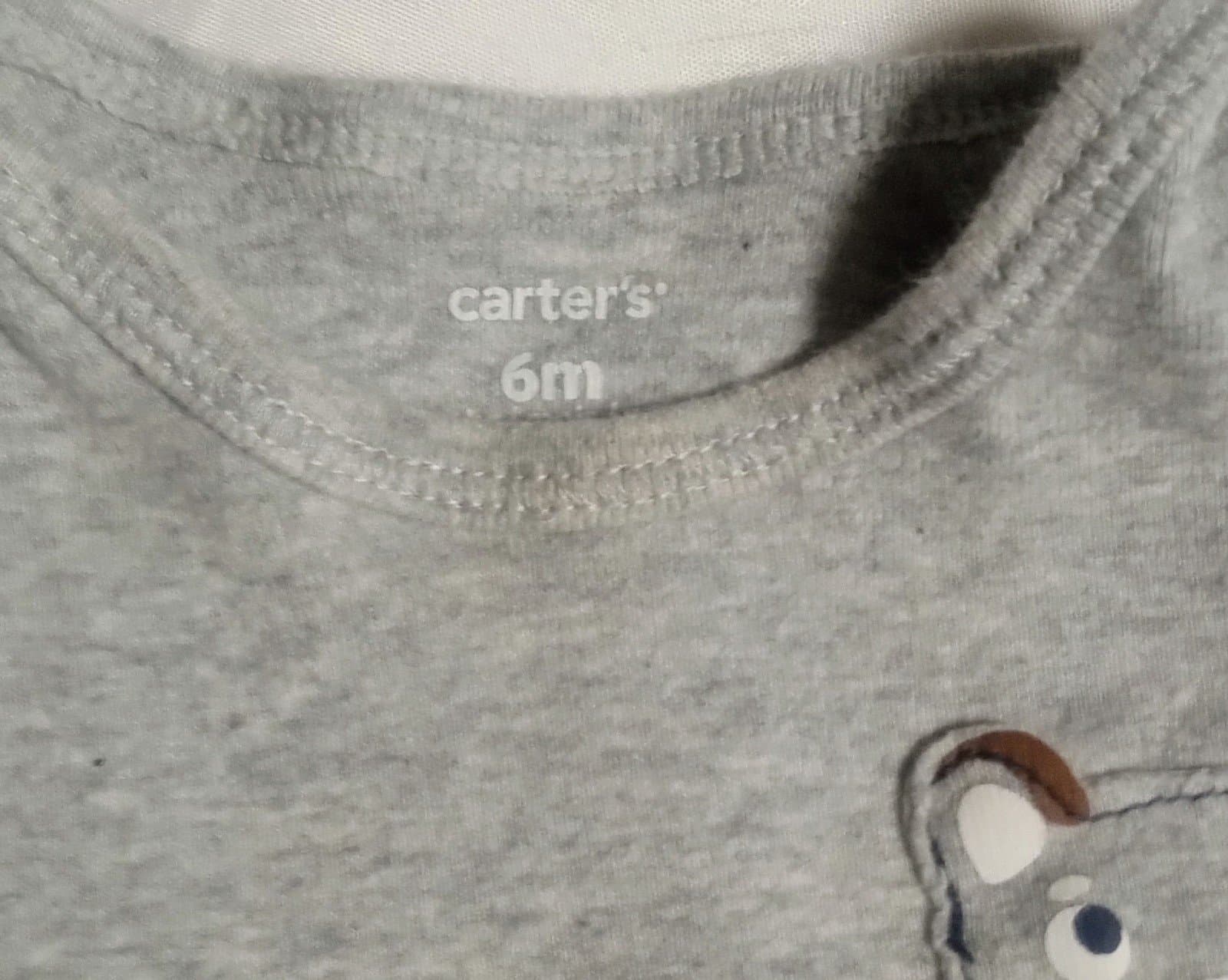 Carter's grey Onesie. 6 Months - Thumbnail 2