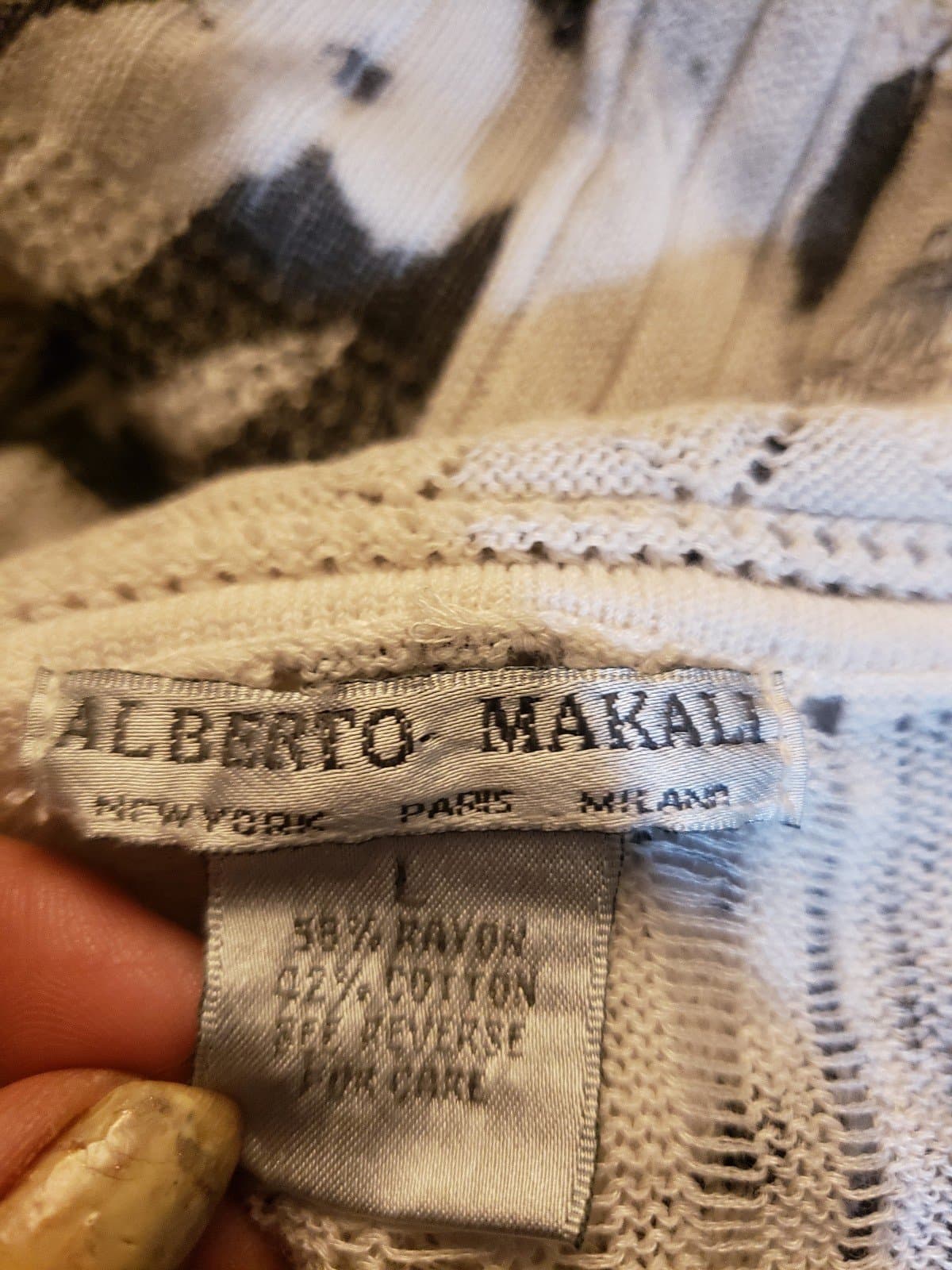 Alberto Makali Tie-Dye Print Plunge Neckline Sweater - Thumbnail 3