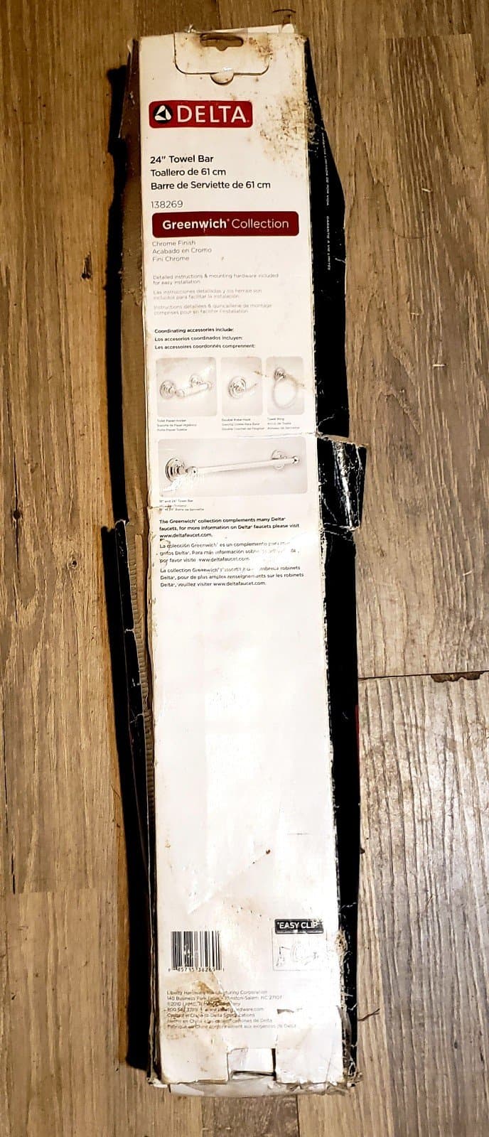 Delta Greenwich 24 In. Towel Bar in Polished Chrome 138269 - Thumbnail 2