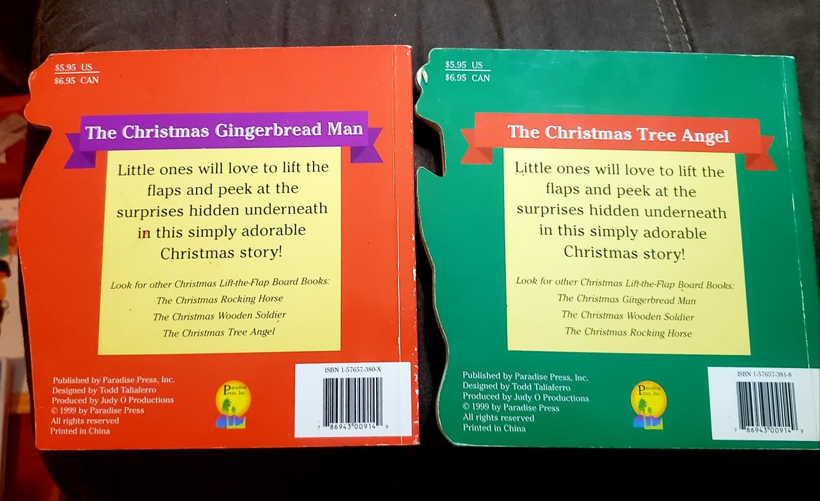 2 Childrens Christmas Story Books. Gingerbread Man & Tree Angel - Thumbnail 2