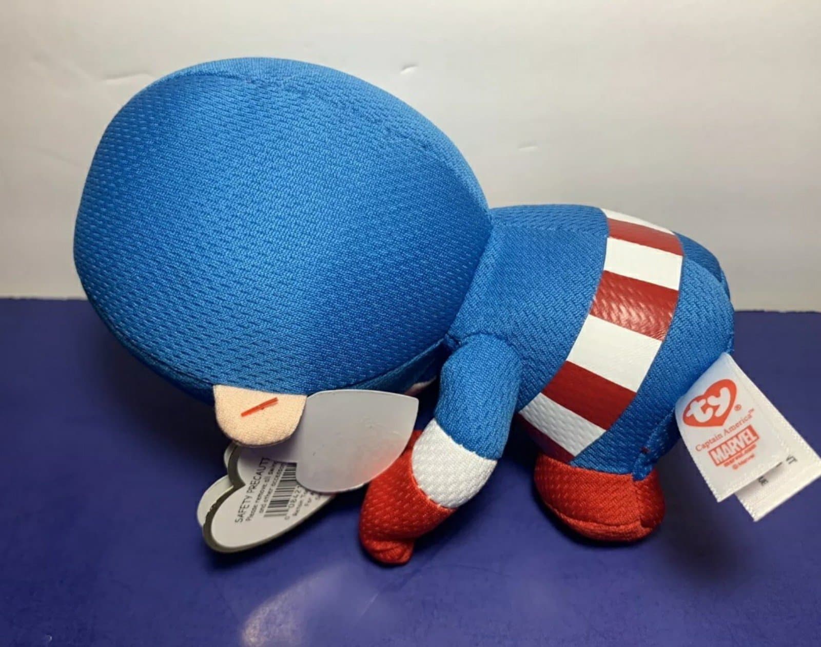 TY Beanie Plush Marvel CAPTAIN AMERICA Super Hero Toy Figure. With Tag - Thumbnail 3