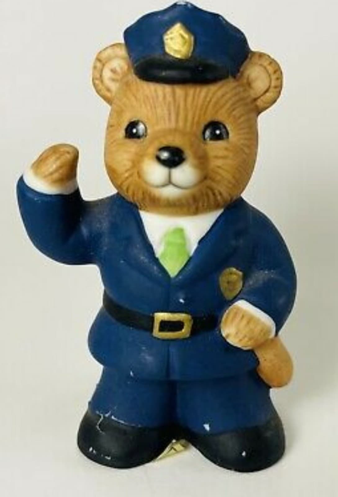 Homco Bear Policeman Figurine - Image 1