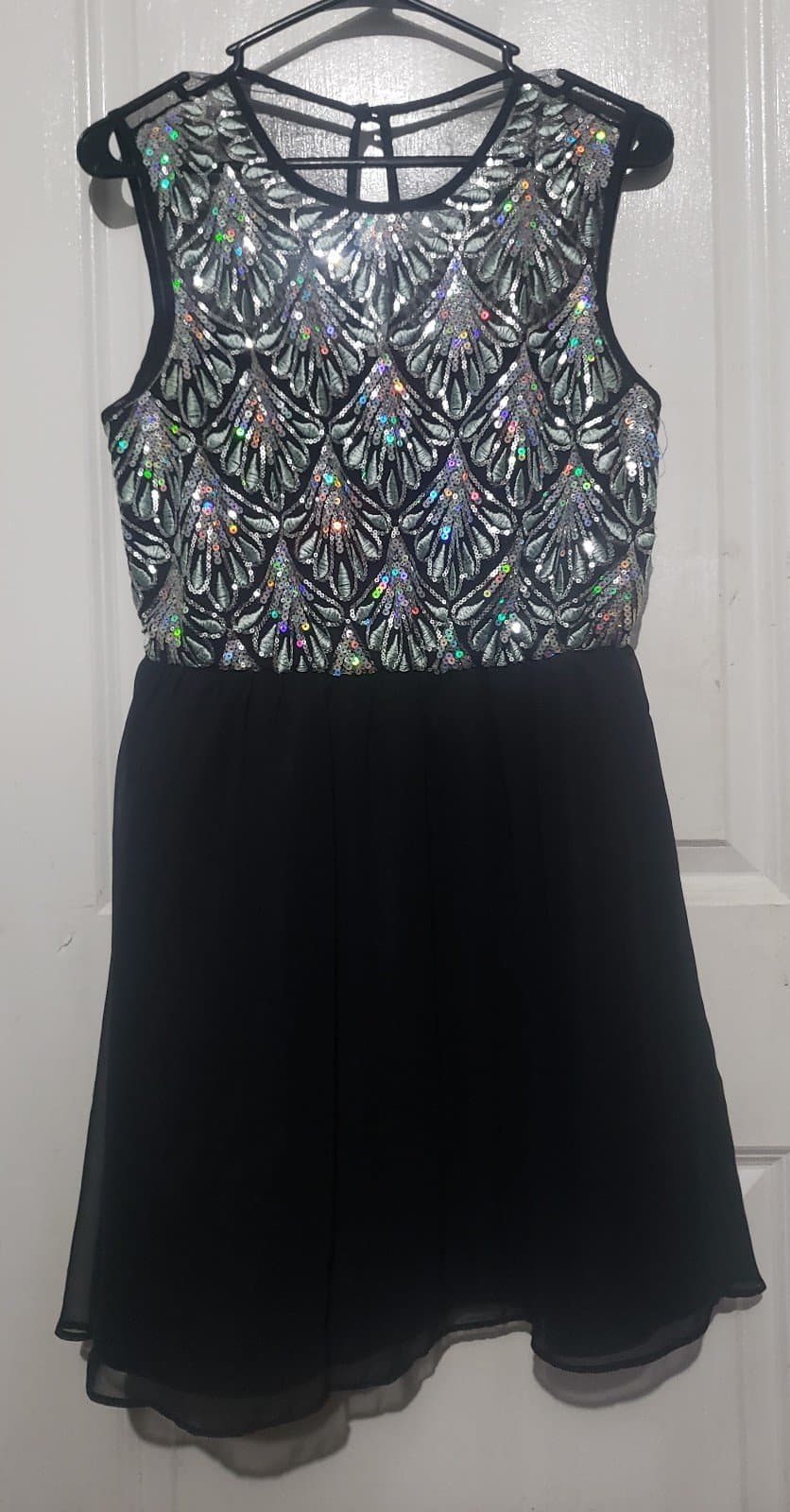 Love Reign Sequin Chiffon Mini Party Dress Size 11 - Thumbnail 2