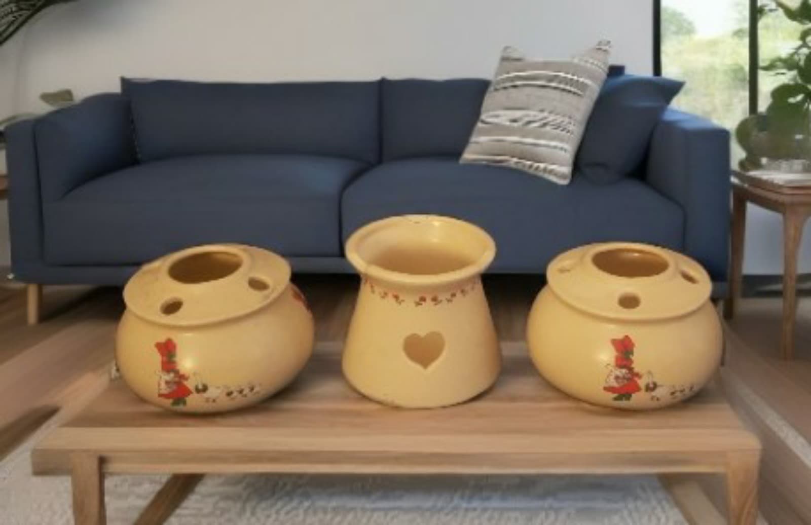 3 Piece Set Ceramic potpourri simmering pots - Image 1