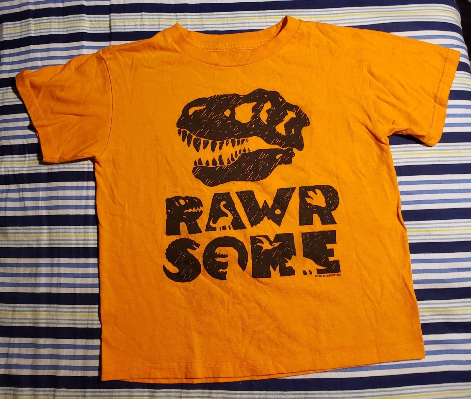 BOY'S ORANGE T-Shirt. Size 7 - Image 1