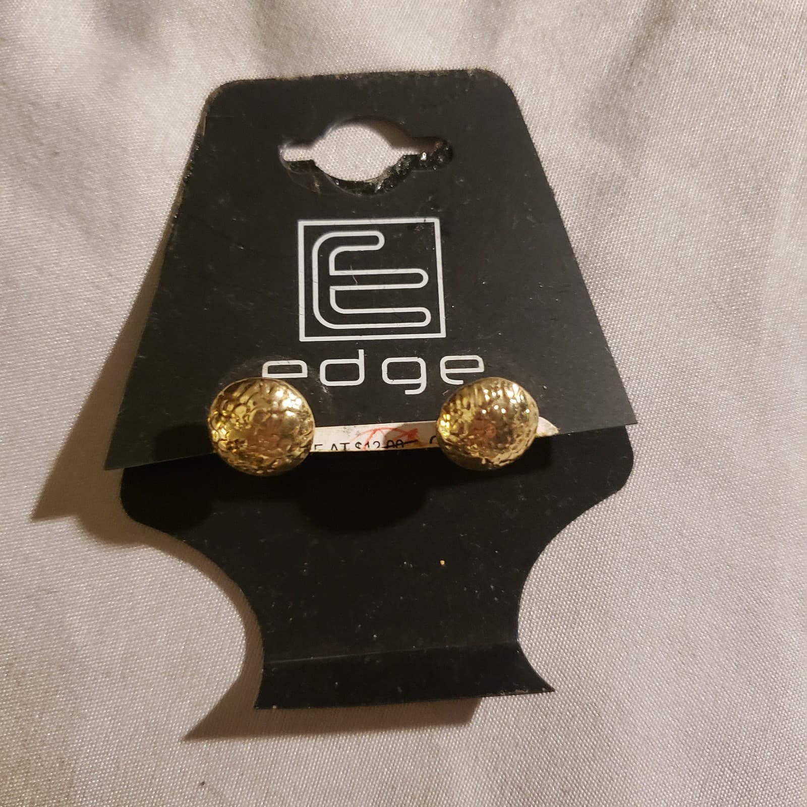 Flat Round Ball Earrings - Image 1