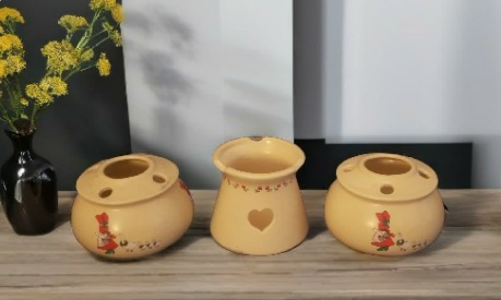 3 Piece Set Ceramic potpourri simmering pots - Thumbnail 3