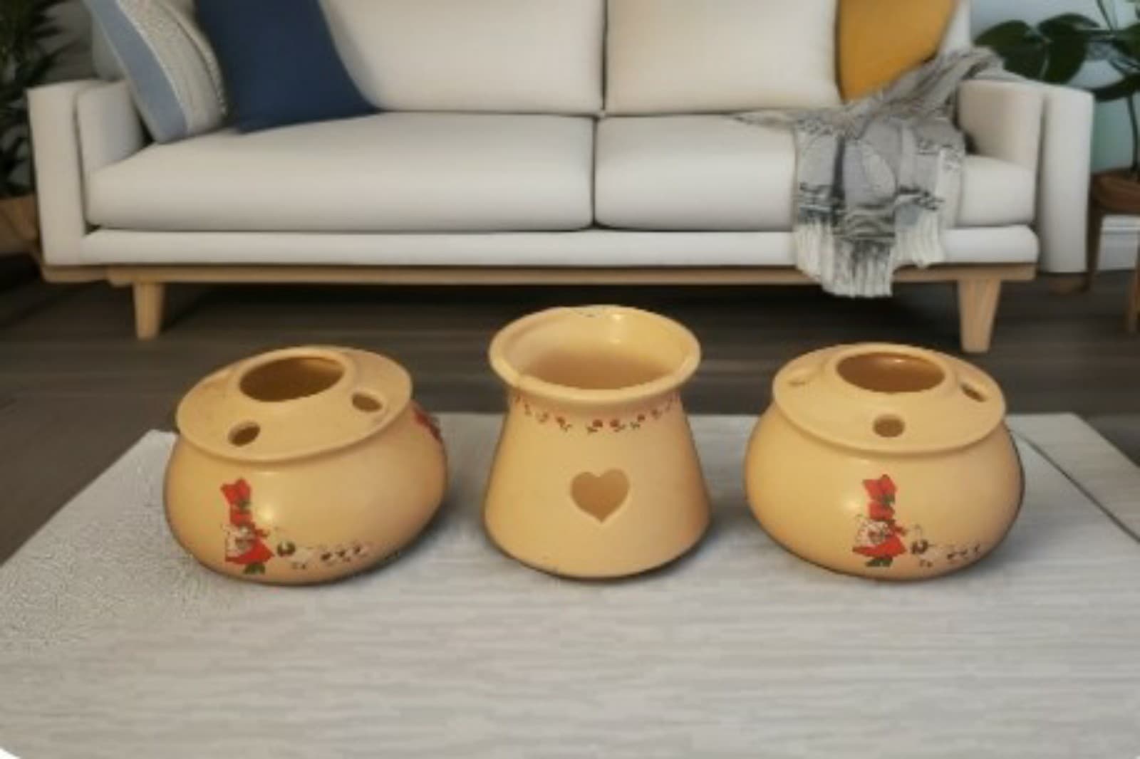 3 Piece Set Ceramic potpourri simmering pots - Thumbnail 4